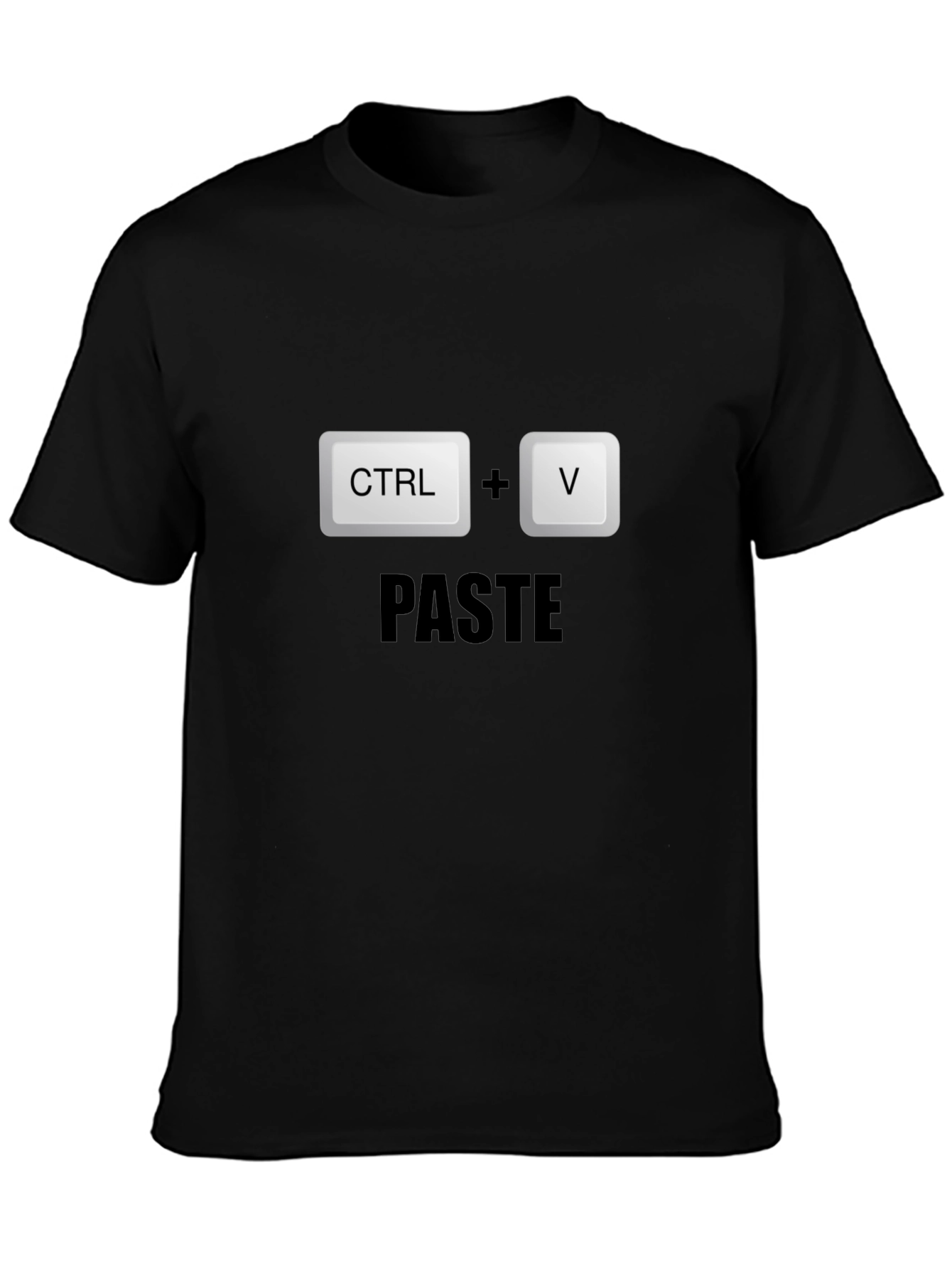 CTRL+V Paste Black T-Shirt - Programmer Humor!