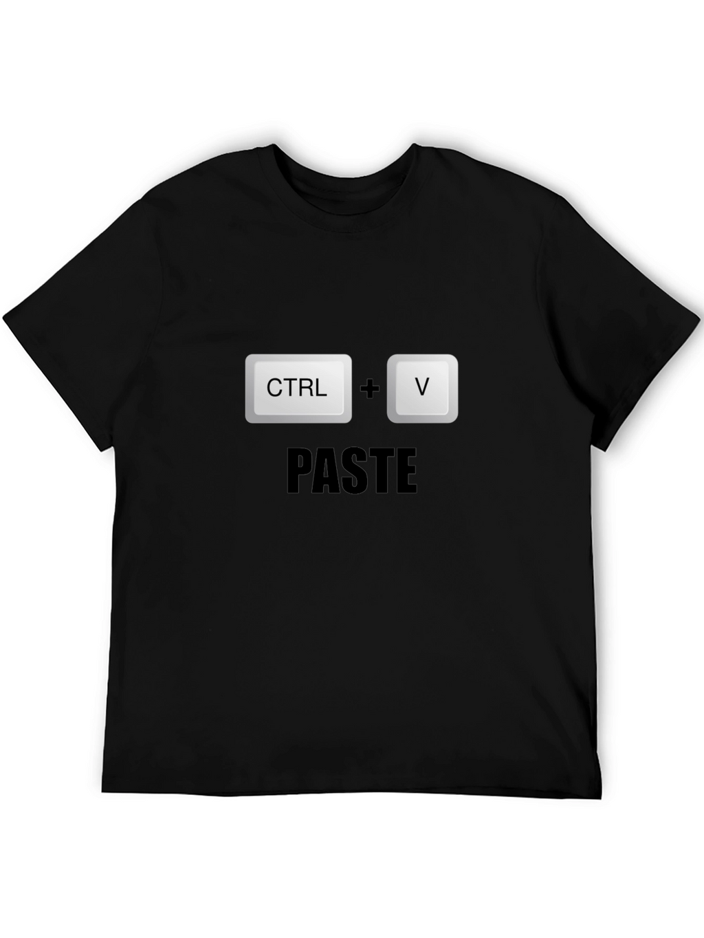 CTRL+V Paste Black T-Shirt - Programmer Humor!