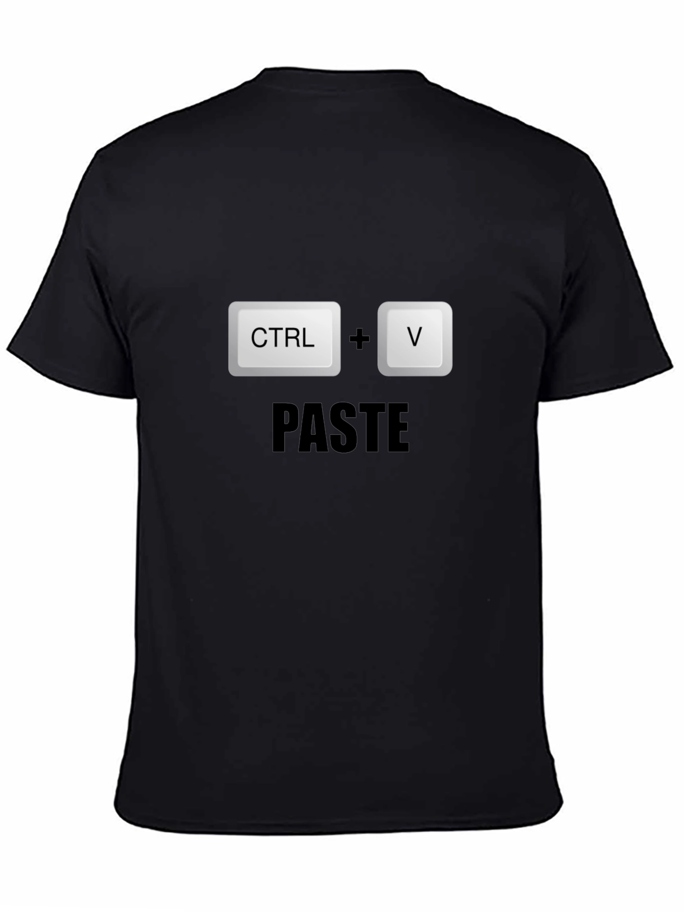 CTRL+V Paste Black T-Shirt - Programmer Humor!