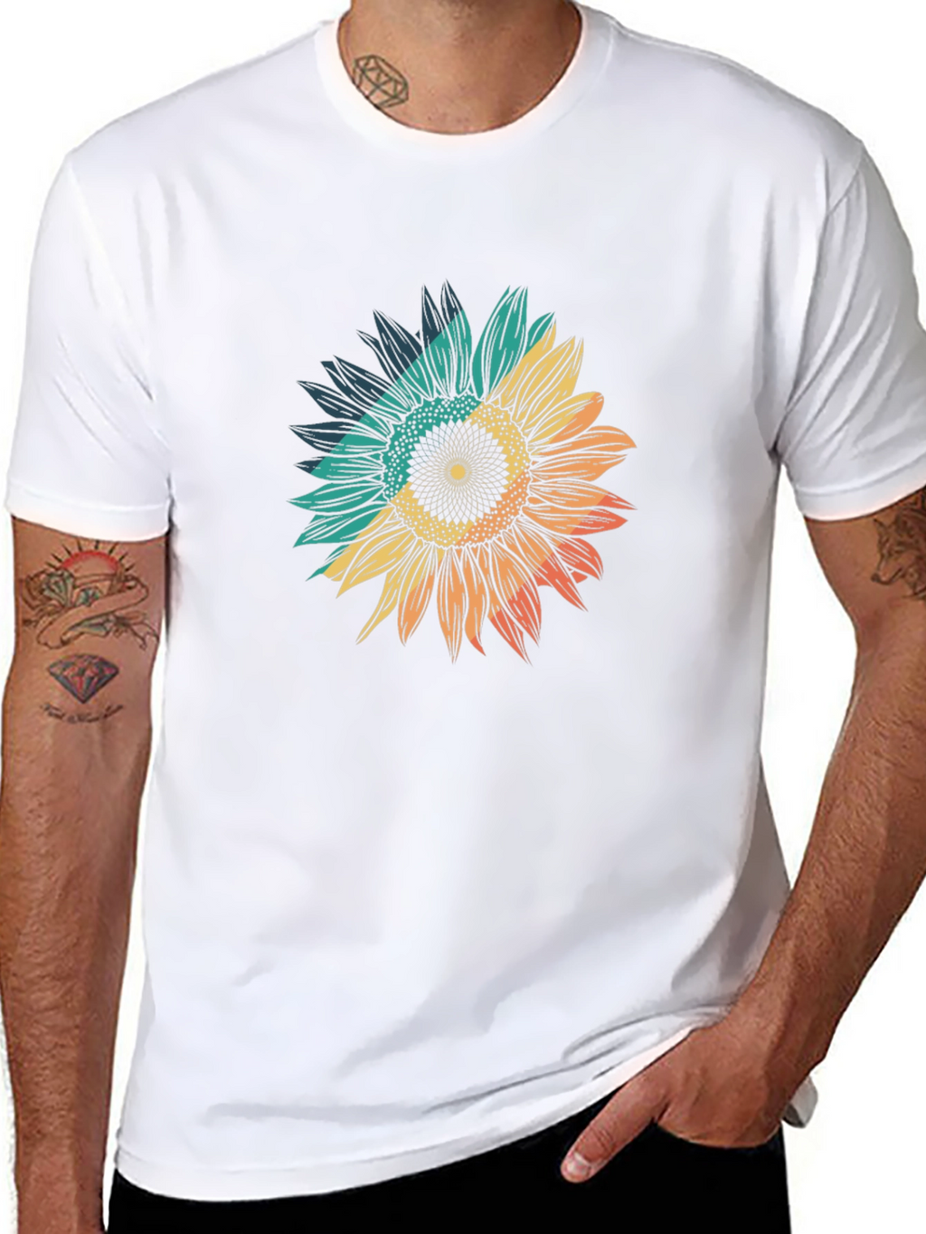 Sunflower Graphic Tee - Black Unisex T-Shirt