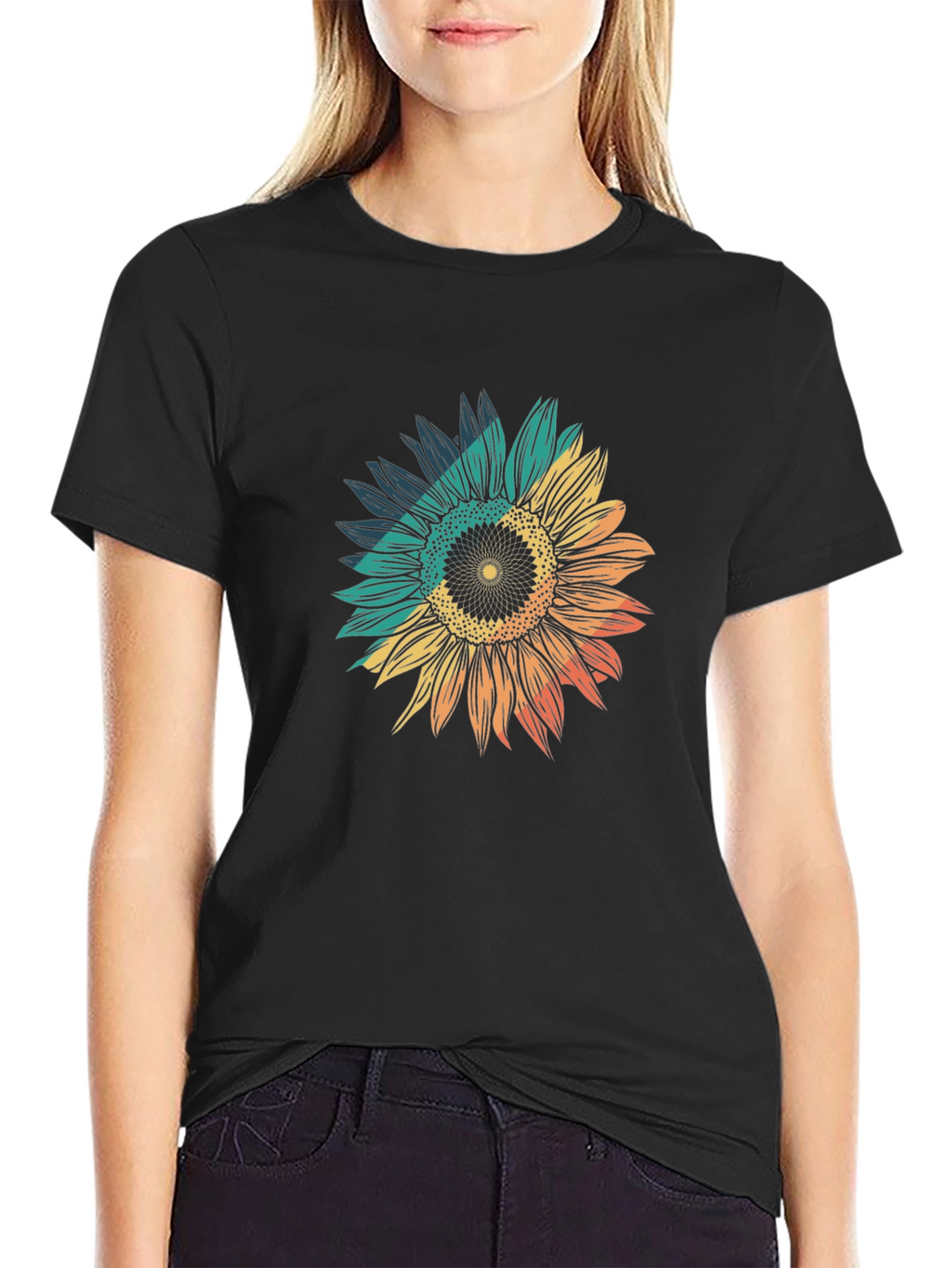 Sunflower Graphic Tee - Black Unisex T-Shirt