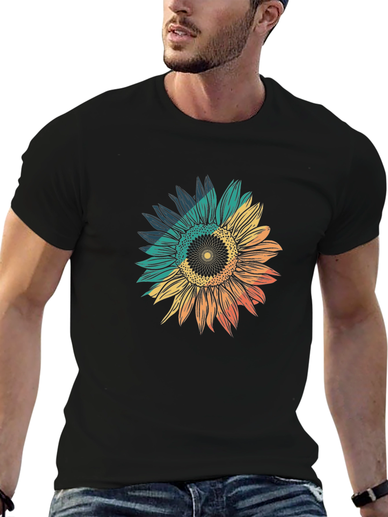 Sunflower Graphic Tee - Black Unisex T-Shirt
