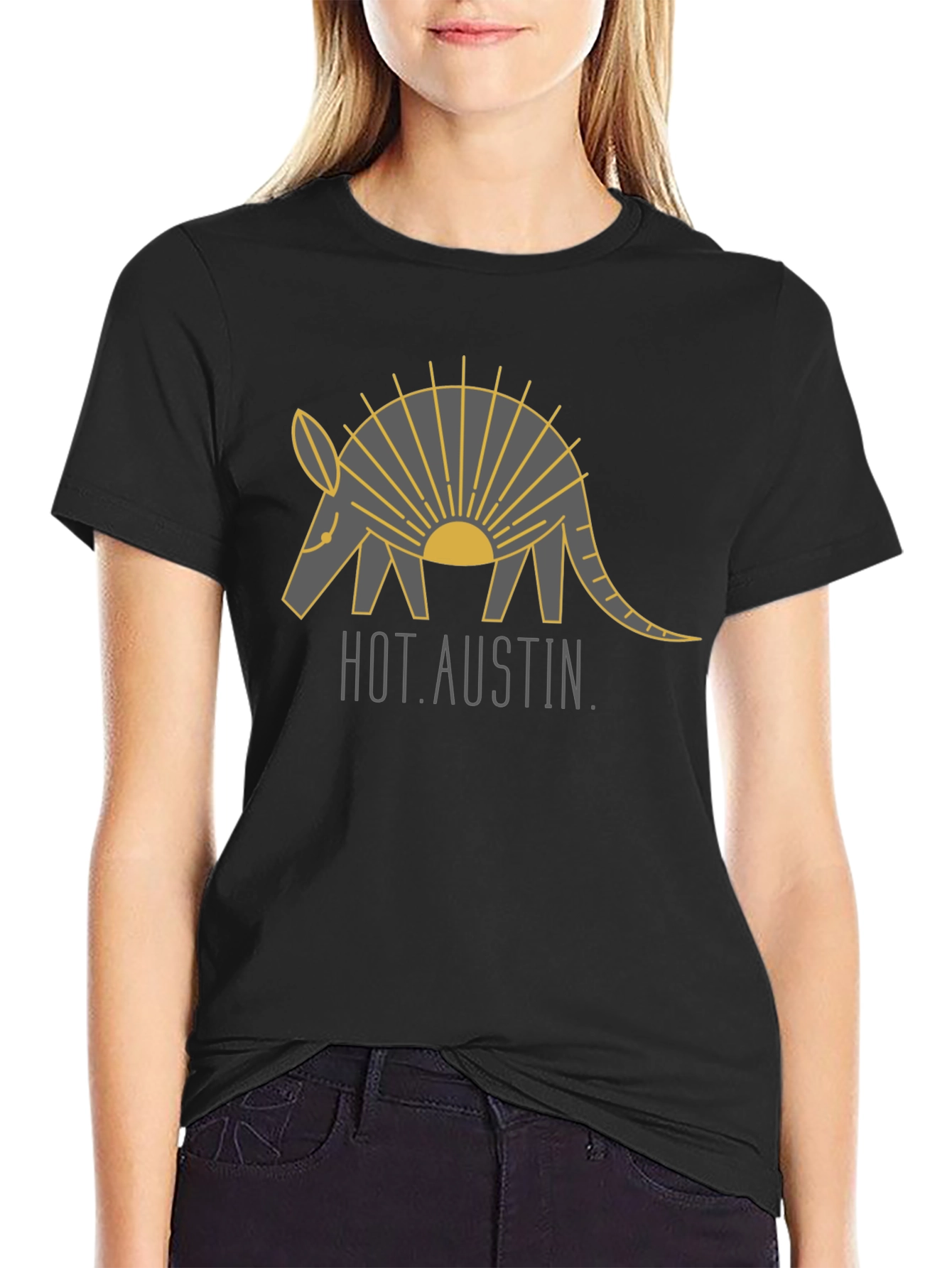 Hot Austin Armadillo Graphic Tee