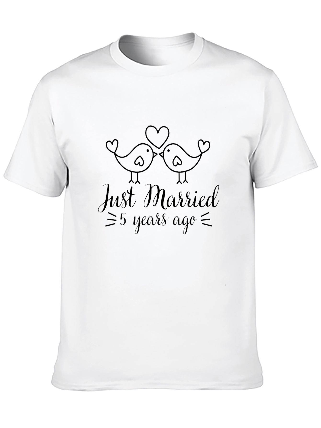 Just Married 5 Years Ago Anniversary Tee