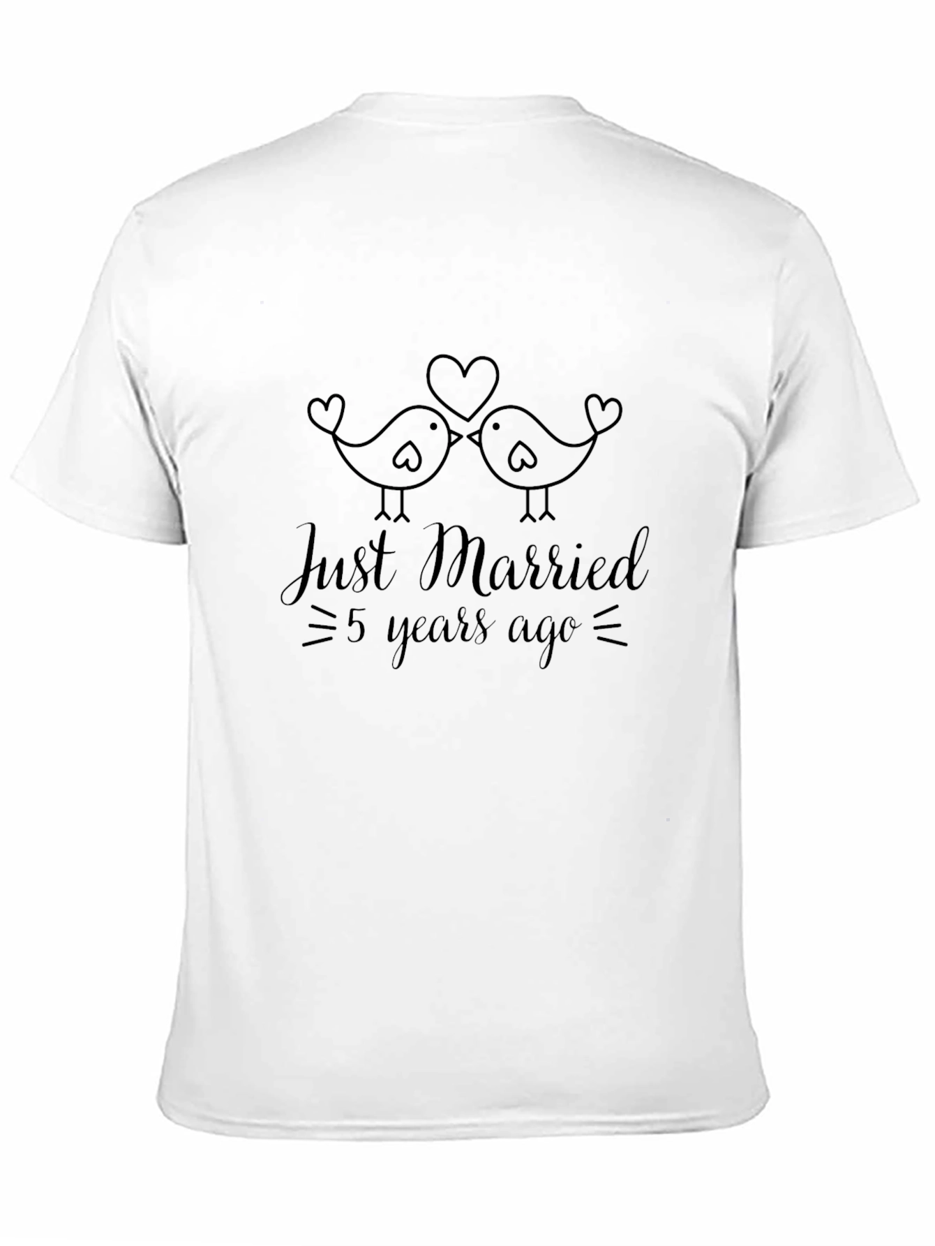 Just Married 5 Years Ago Anniversary Tee