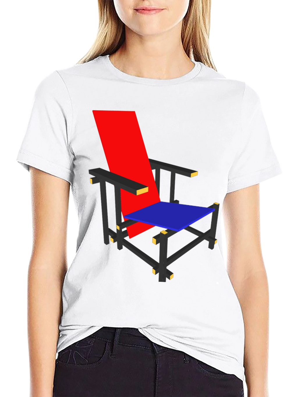 De Stijl Chair T-Shirt - Modernist Art Tee