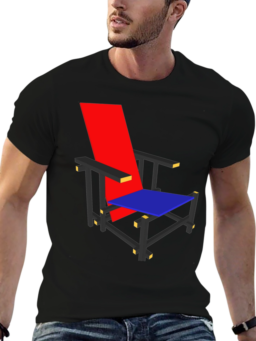 De Stijl Chair T-Shirt - Modernist Art Tee