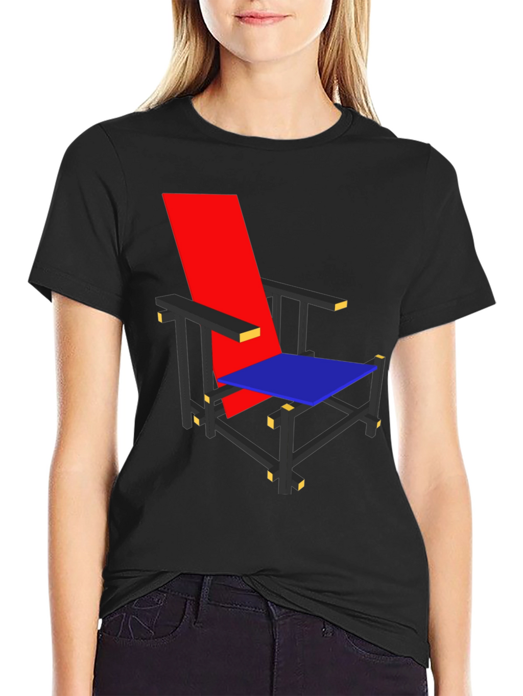 De Stijl Chair T-Shirt - Modernist Art Tee