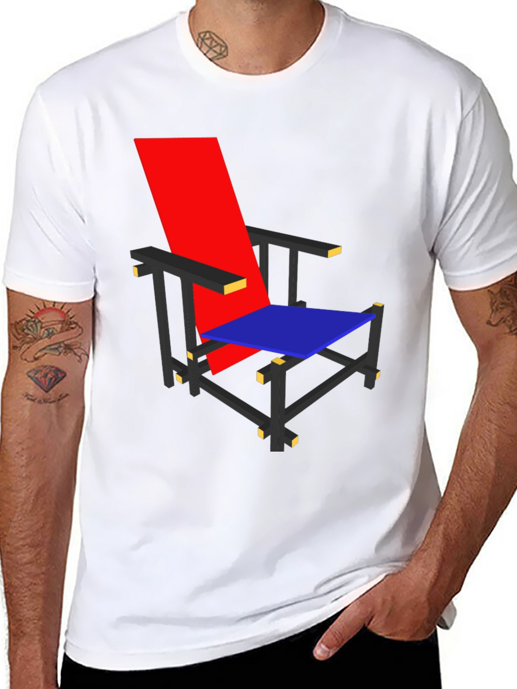 De Stijl Chair T-Shirt - Modernist Art Tee