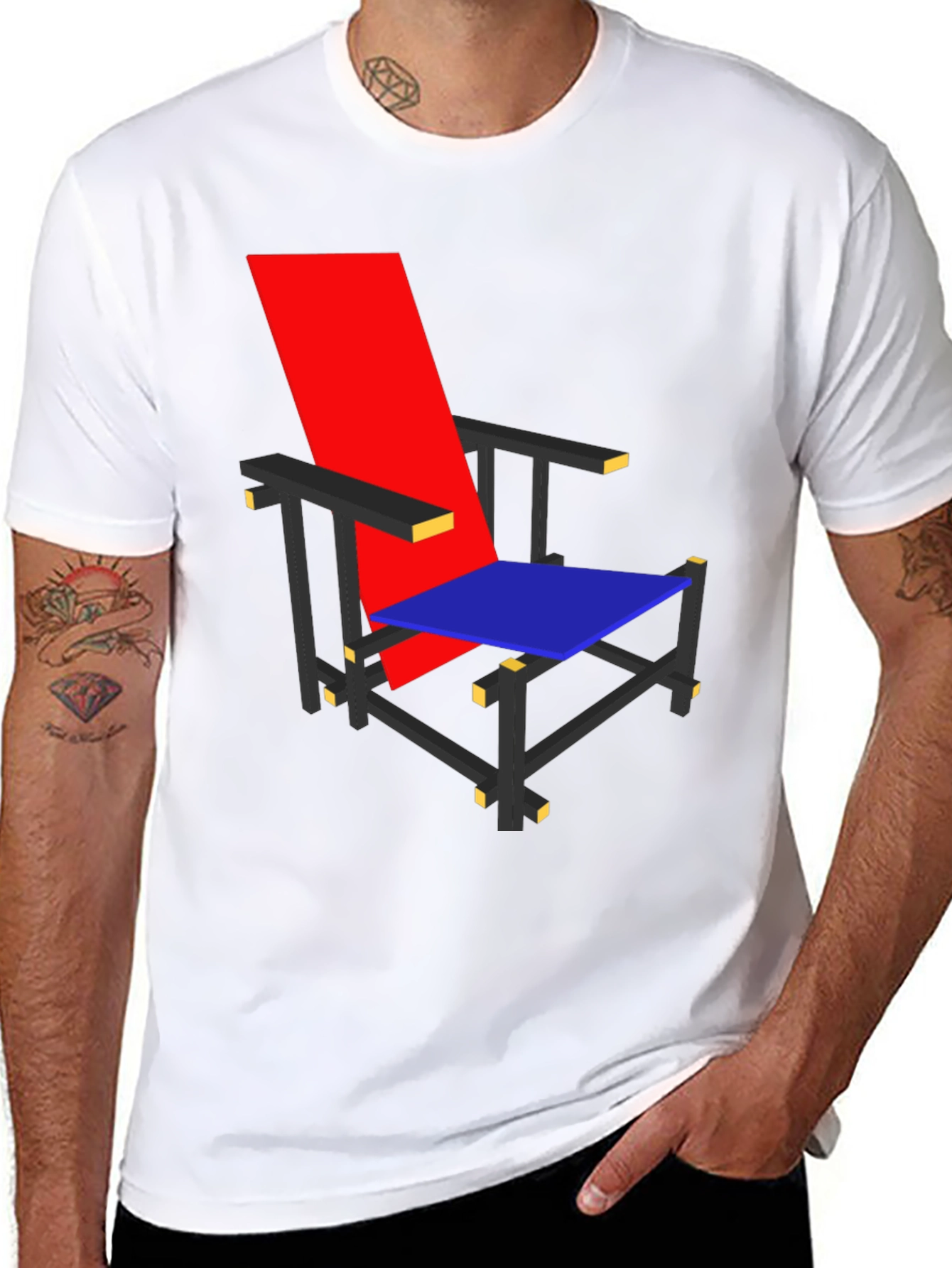 De Stijl Chair T-Shirt - Modernist Art Tee
