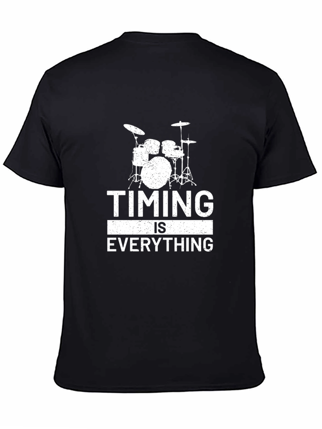 Drum Set Timing is Everything Black T-Shirt