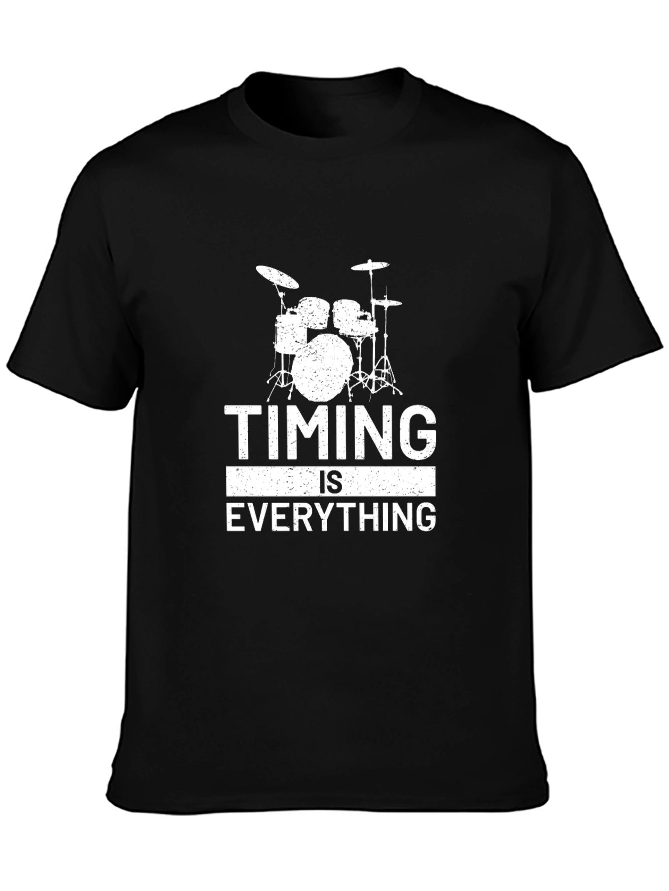 Drum Set Timing is Everything Black T-Shirt