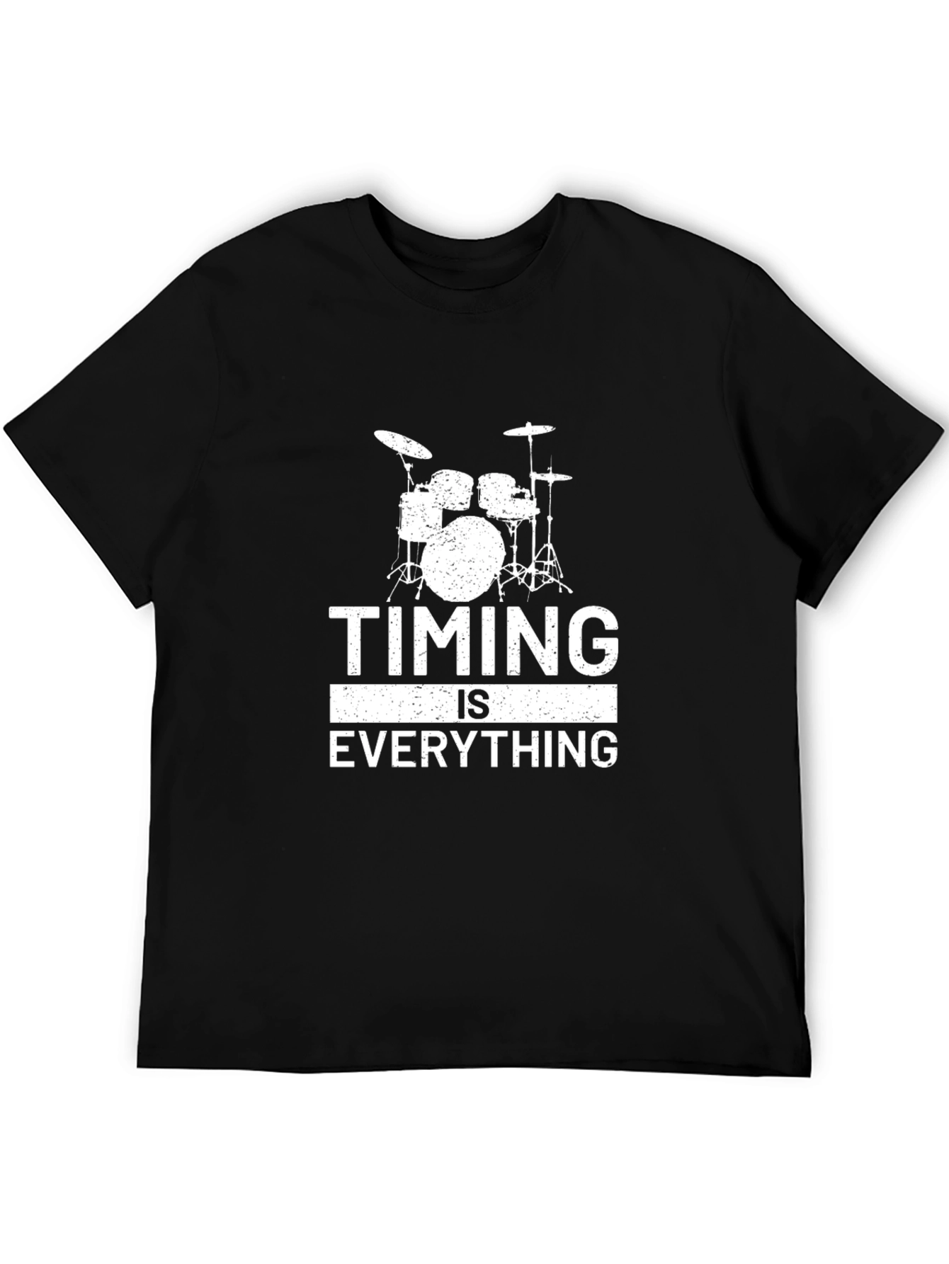 Drum Set Timing is Everything Black T-Shirt