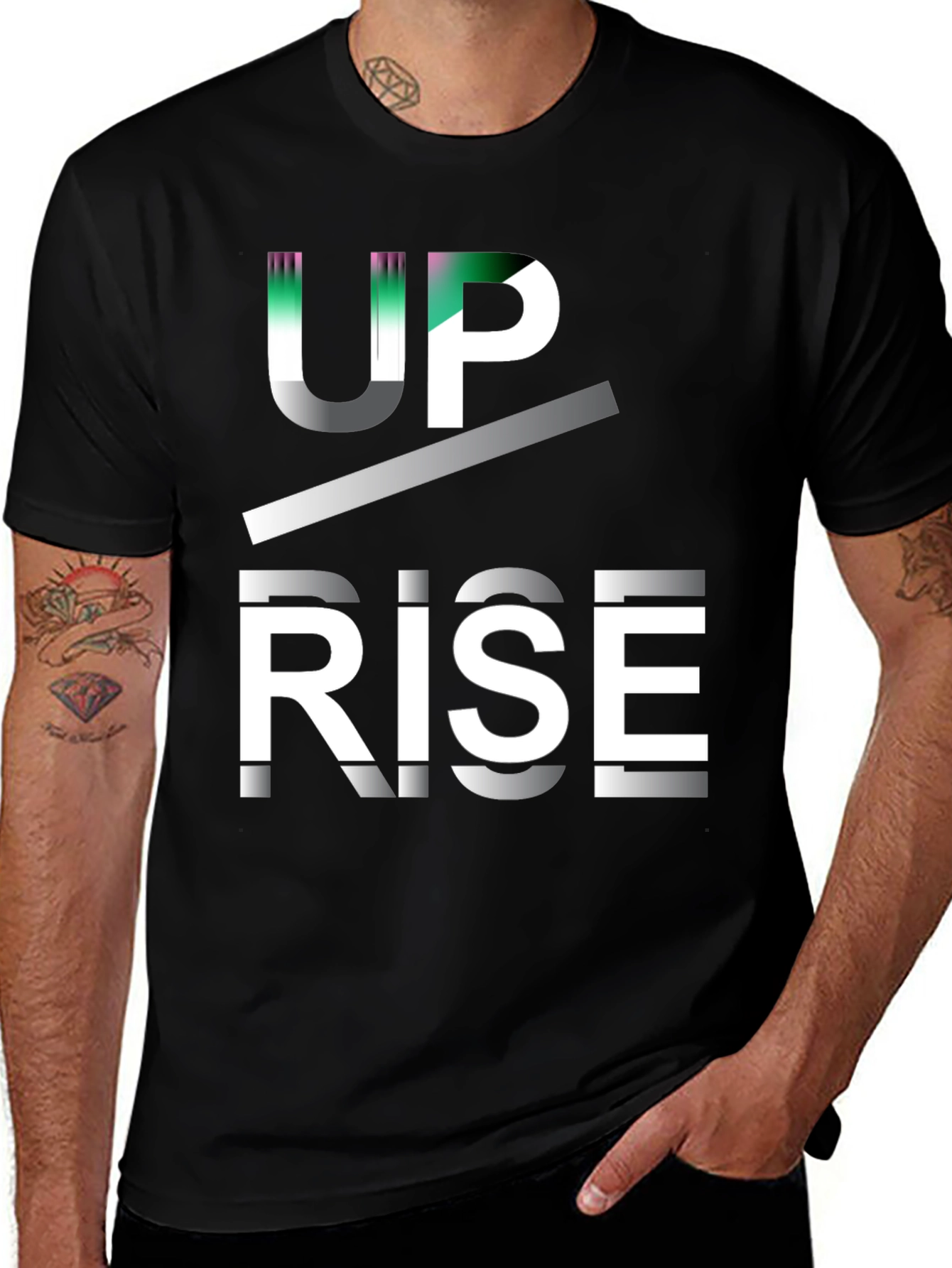 Up Rise Graphic Tee - Modern Design Bold Statement
