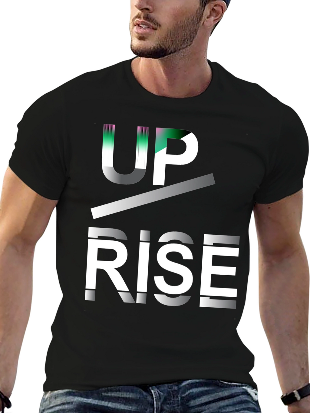 Up Rise Graphic Tee - Modern Design Bold Statement