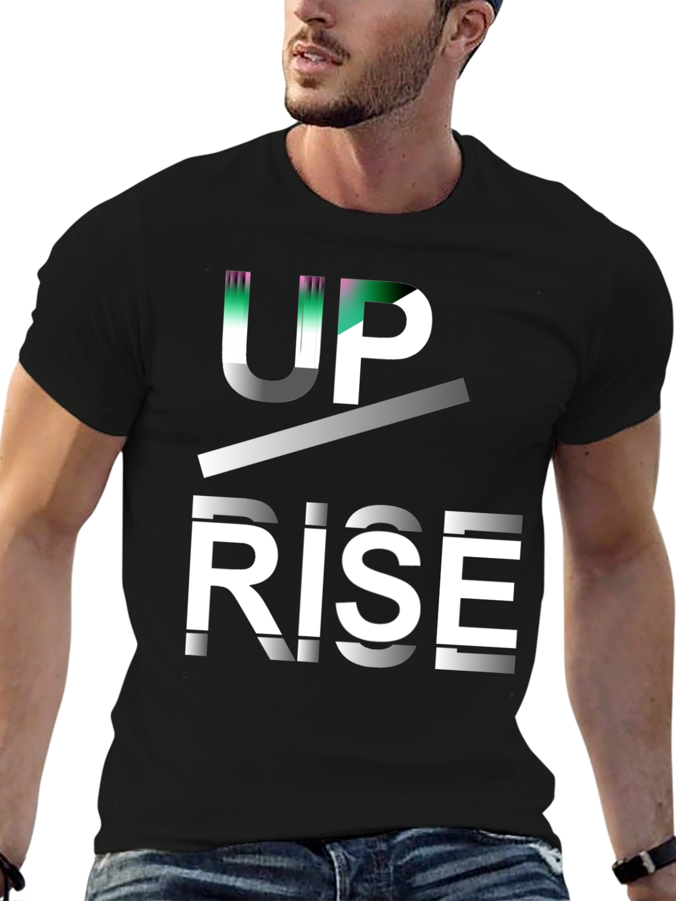 Up Rise Graphic Tee - Modern Design Bold Statement
