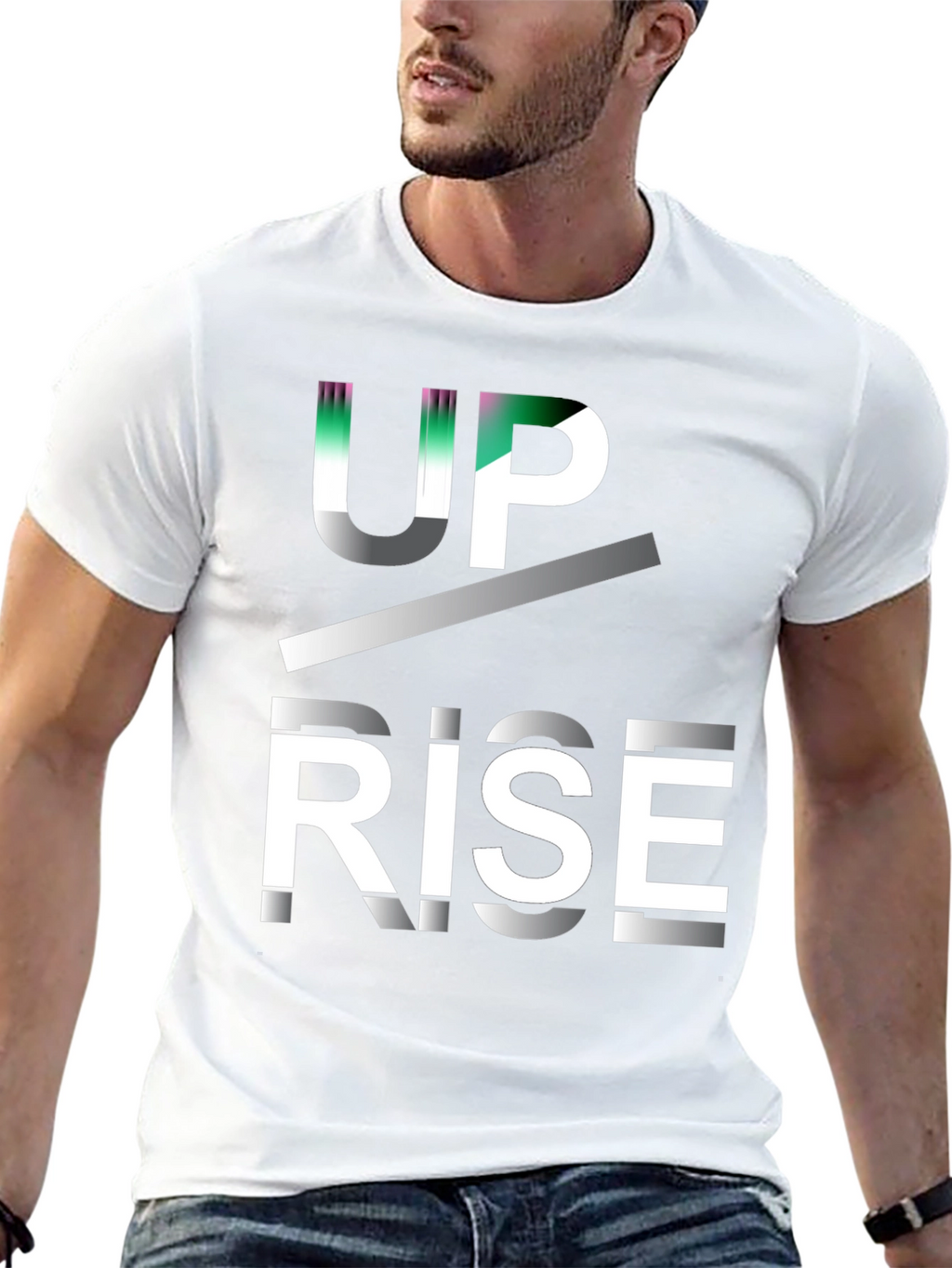 Up Rise Graphic Tee - Modern Design Bold Statement
