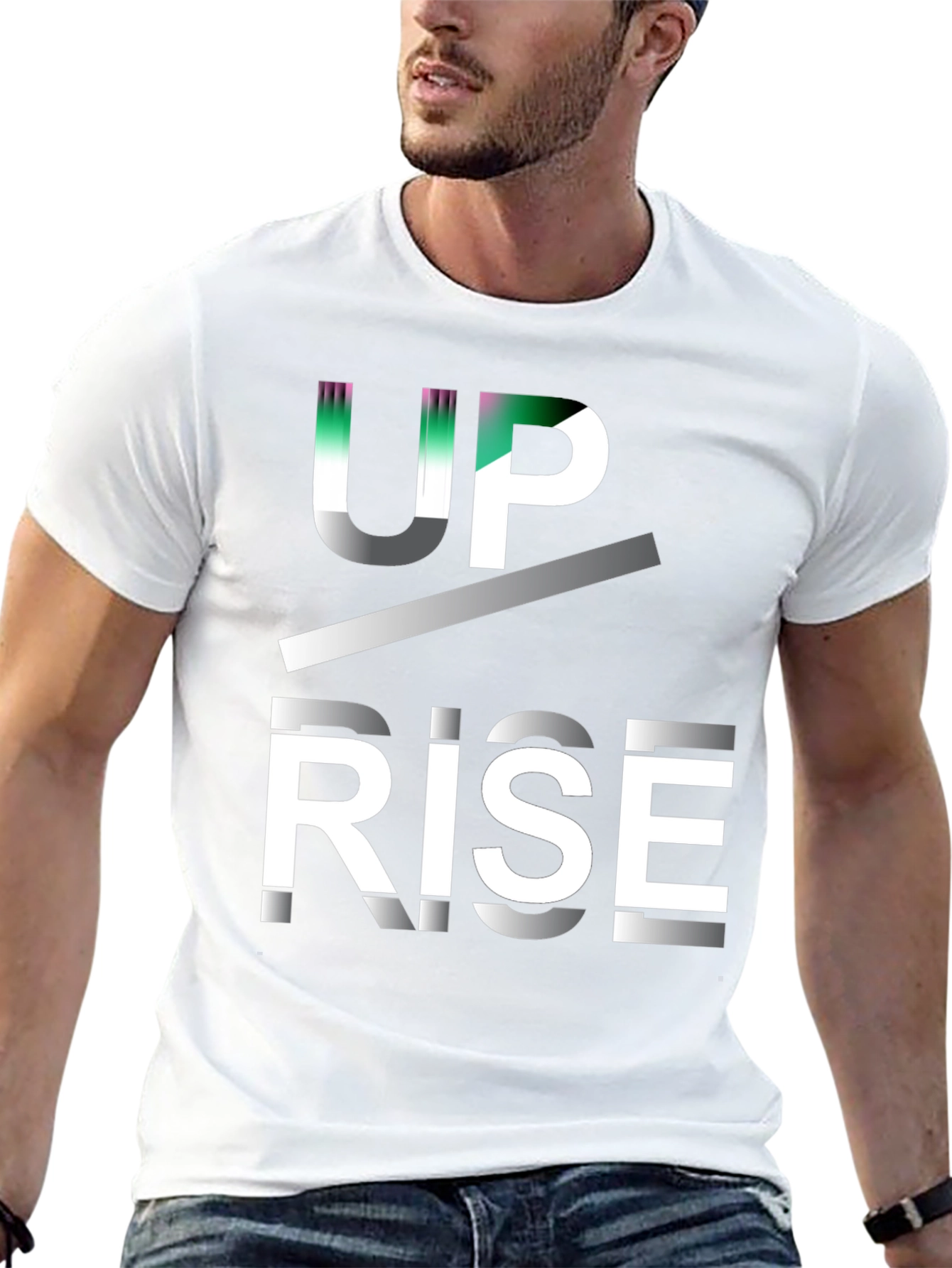 Up Rise Graphic Tee - Modern Design Bold Statement