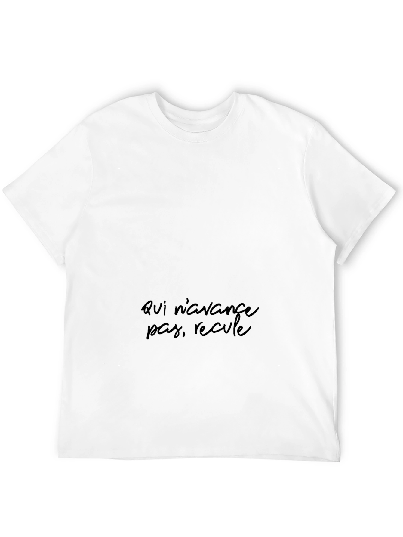 Black T-Shirt - Qui navance pas recule Design