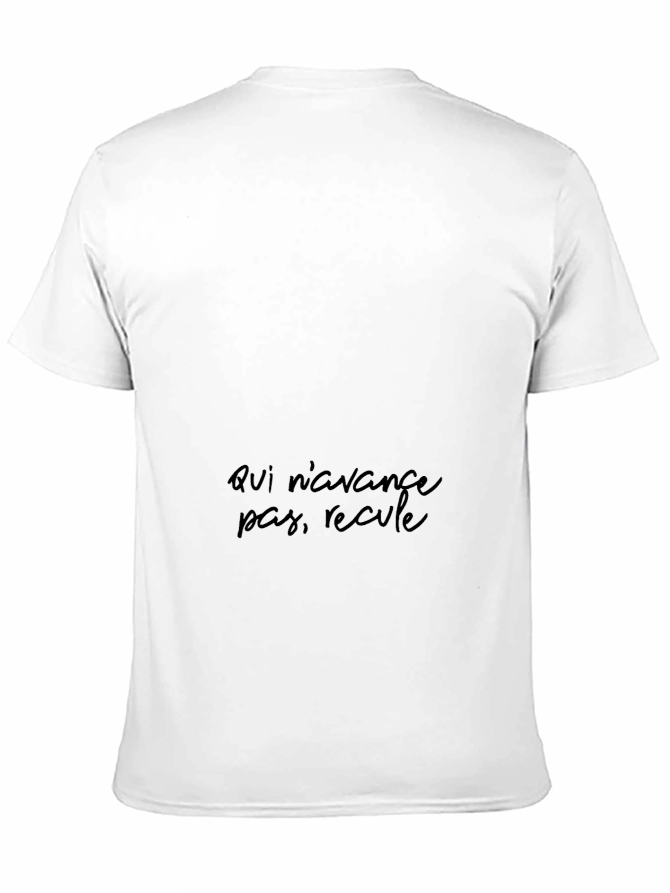 Black T-Shirt - Qui navance pas recule Design