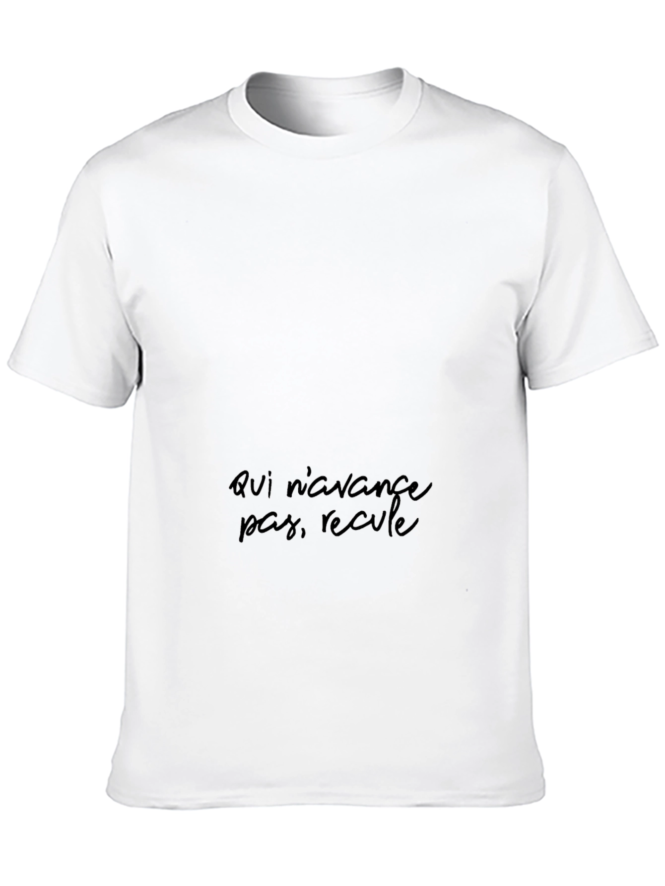 Black T-Shirt - Qui navance pas recule Design