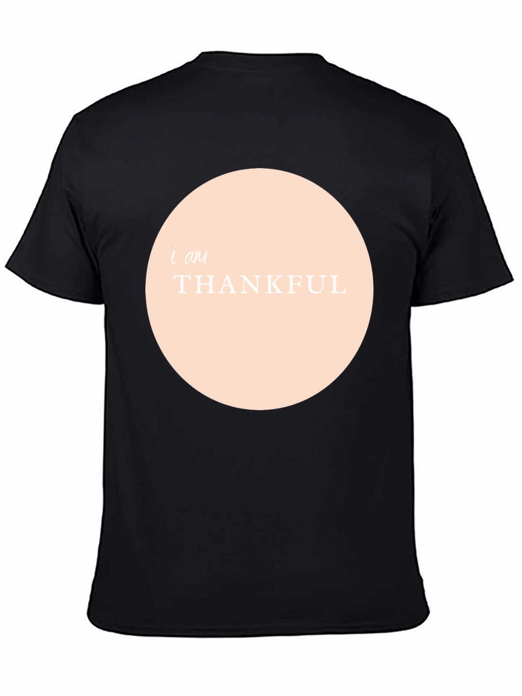 Thankful Graphic Tee - Black Crew Neck Shirt