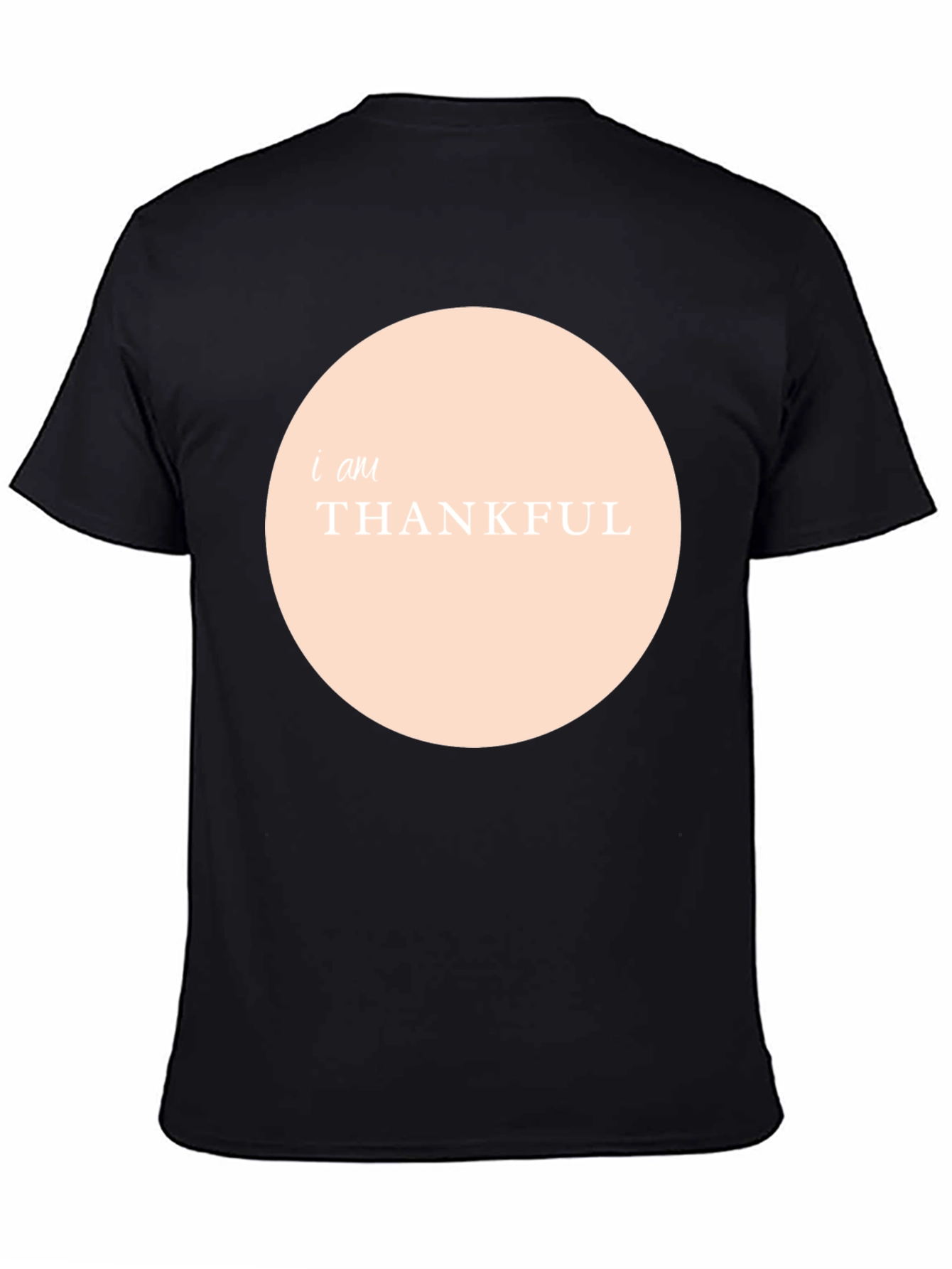 Thankful Graphic Tee - Black Crew Neck Shirt