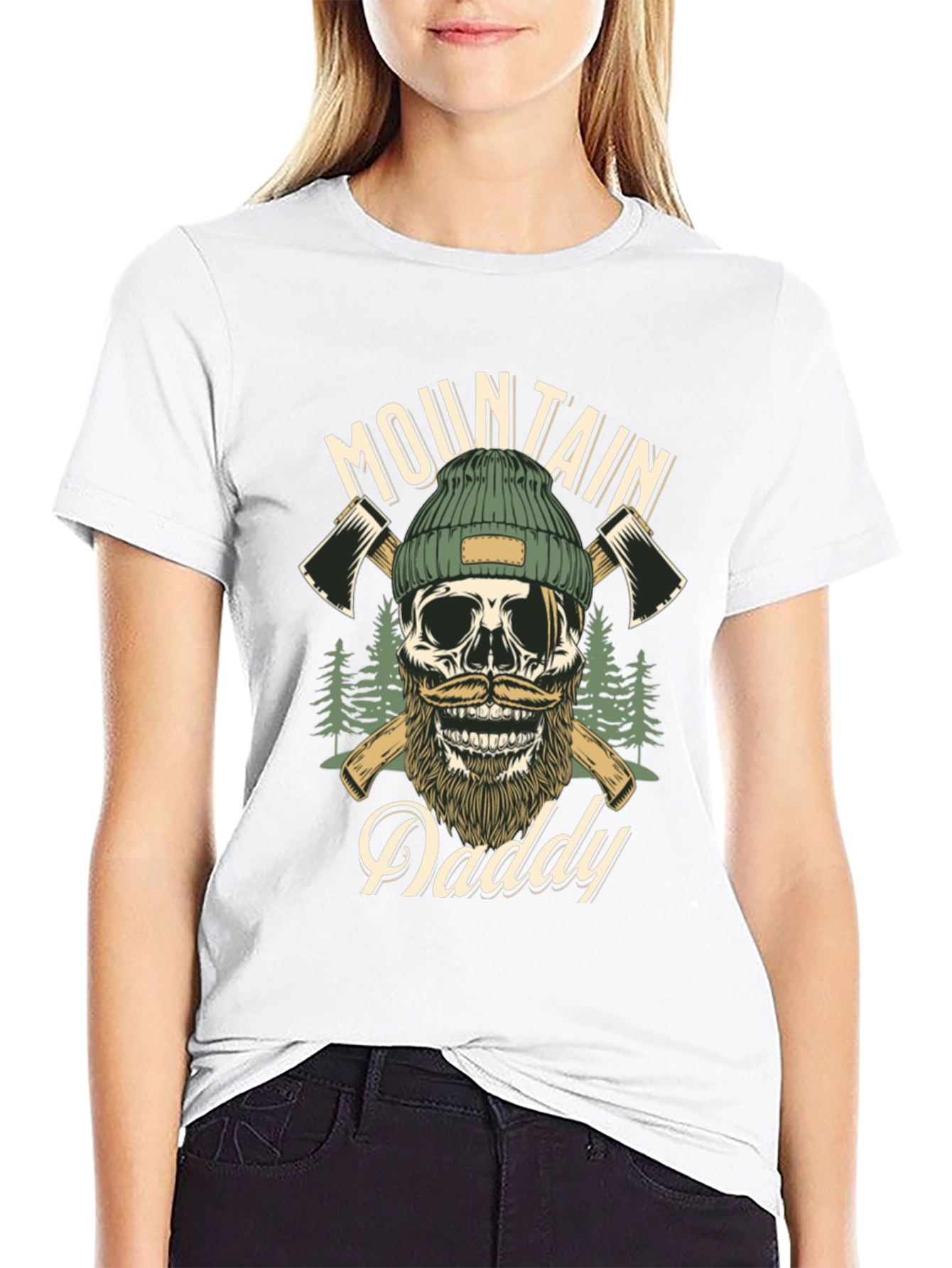 Mountain Daddy Skull Graphic T-Shirt