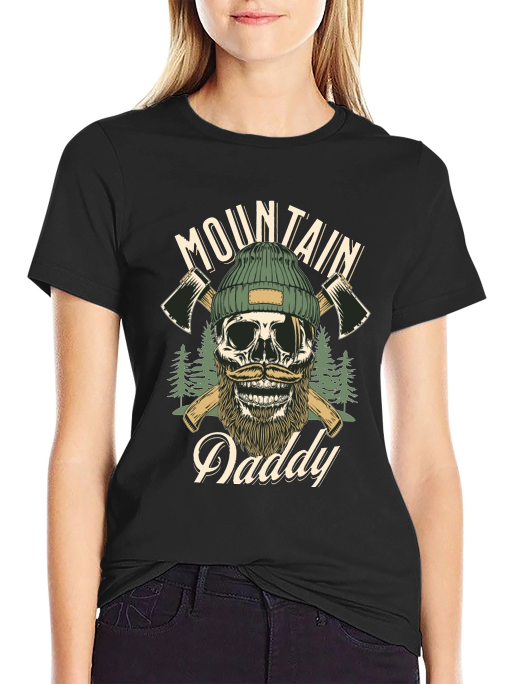 Mountain Daddy Skull Graphic T-Shirt