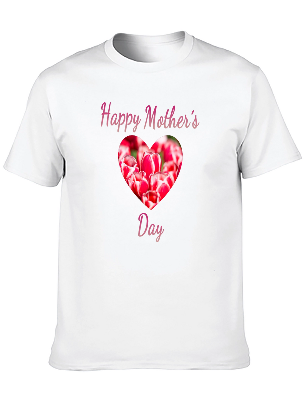 Happy Mothers Day Tulip Heart T-Shirt