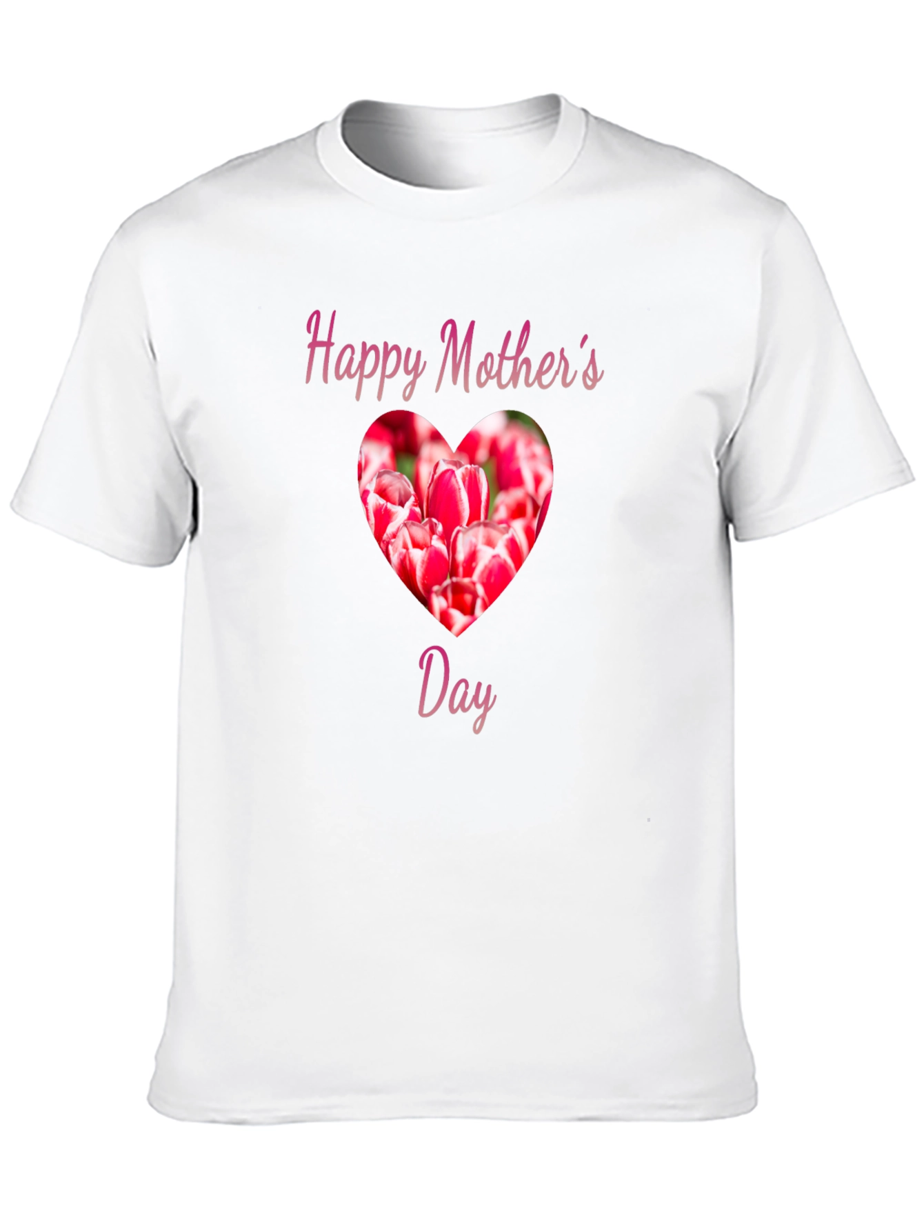 Happy Mothers Day Tulip Heart T-Shirt