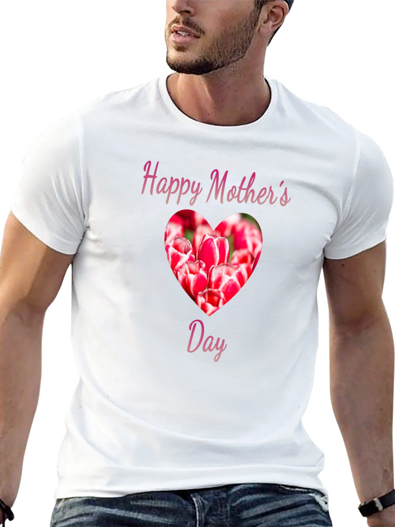 Happy Mothers Day Tulip Heart T-Shirt