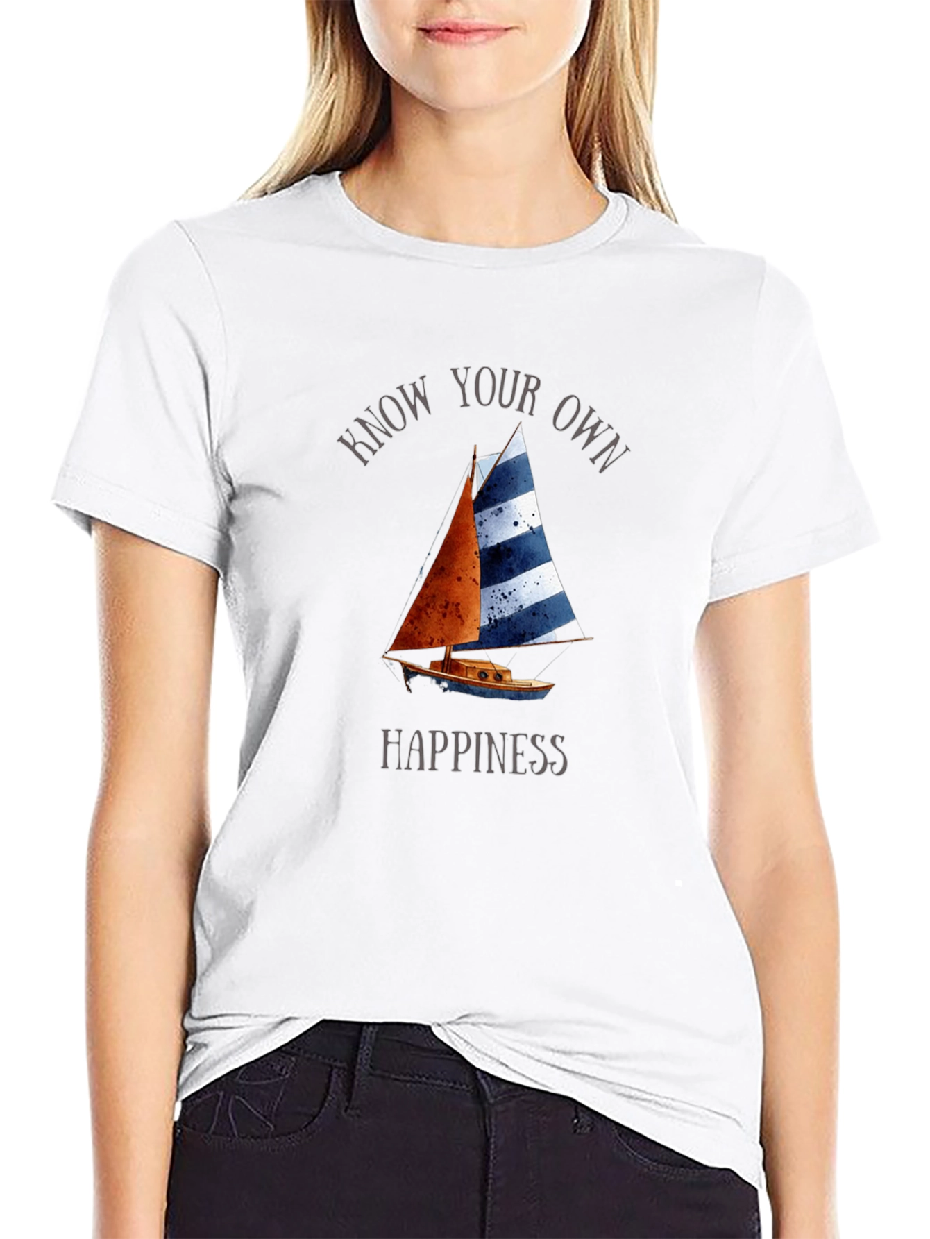 Know Your Own Happiness Sailboat T-Shirt