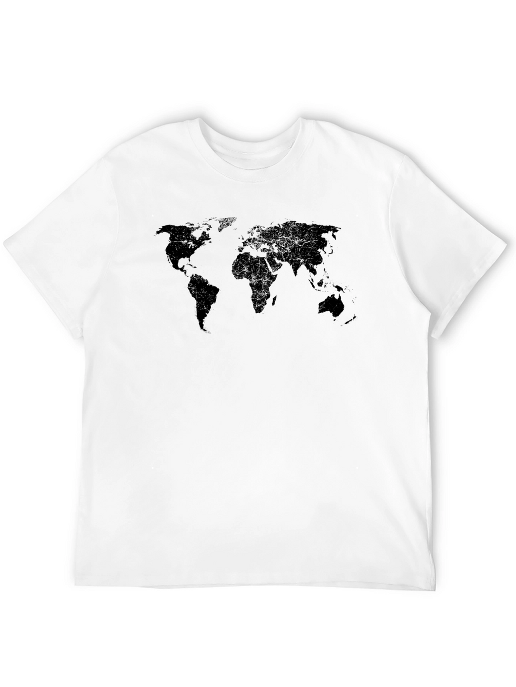 World Map Black T-Shirt - Global Traveler Style