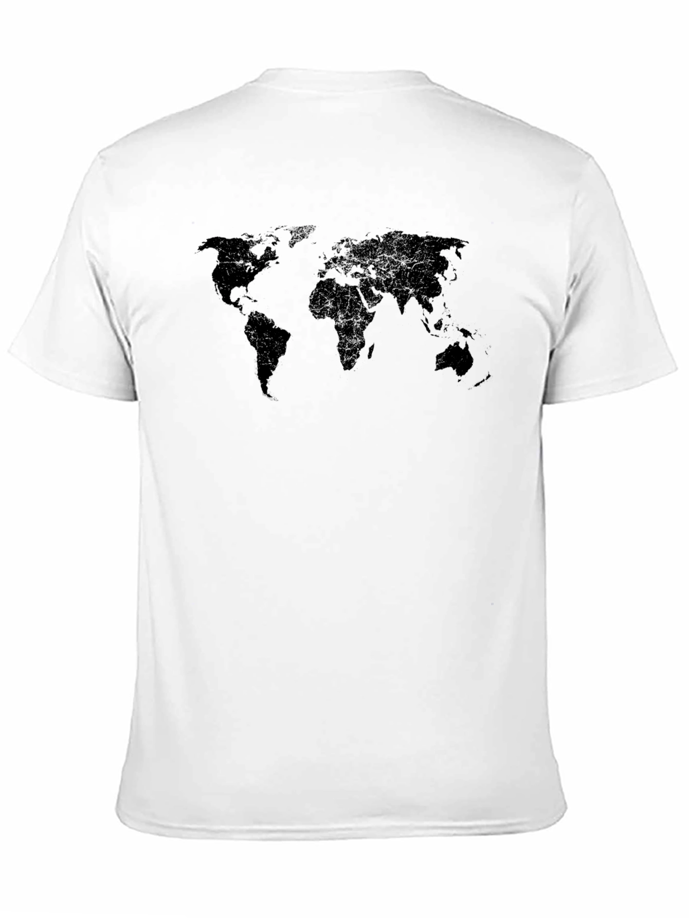 World Map Black T-Shirt - Global Traveler Style