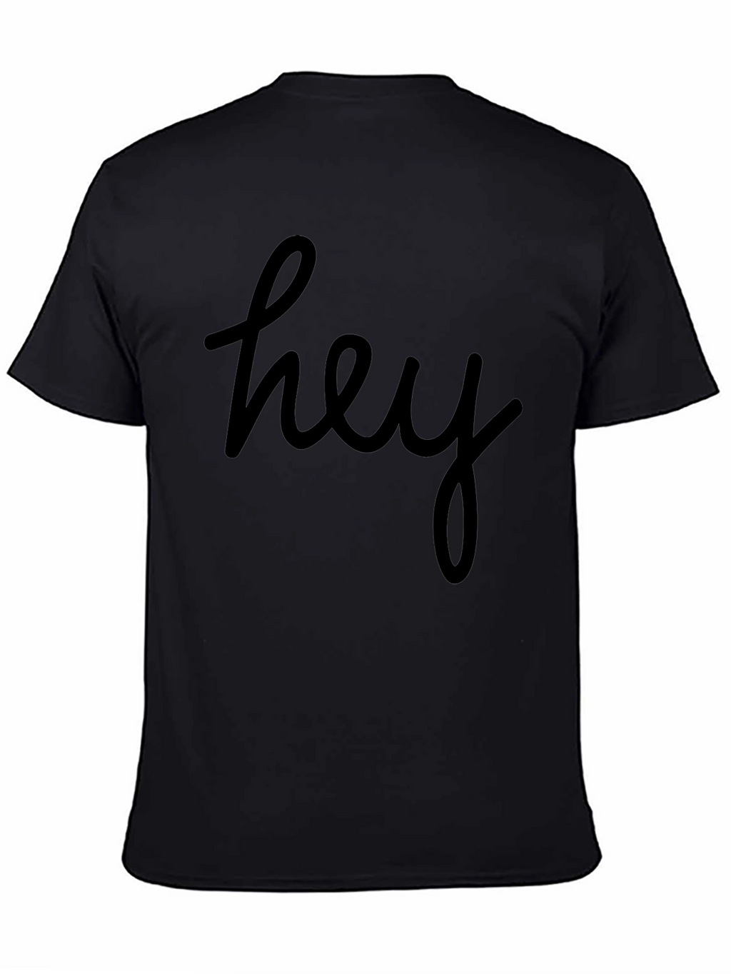 Hey Script Graphic Tee - Casual Comfort
