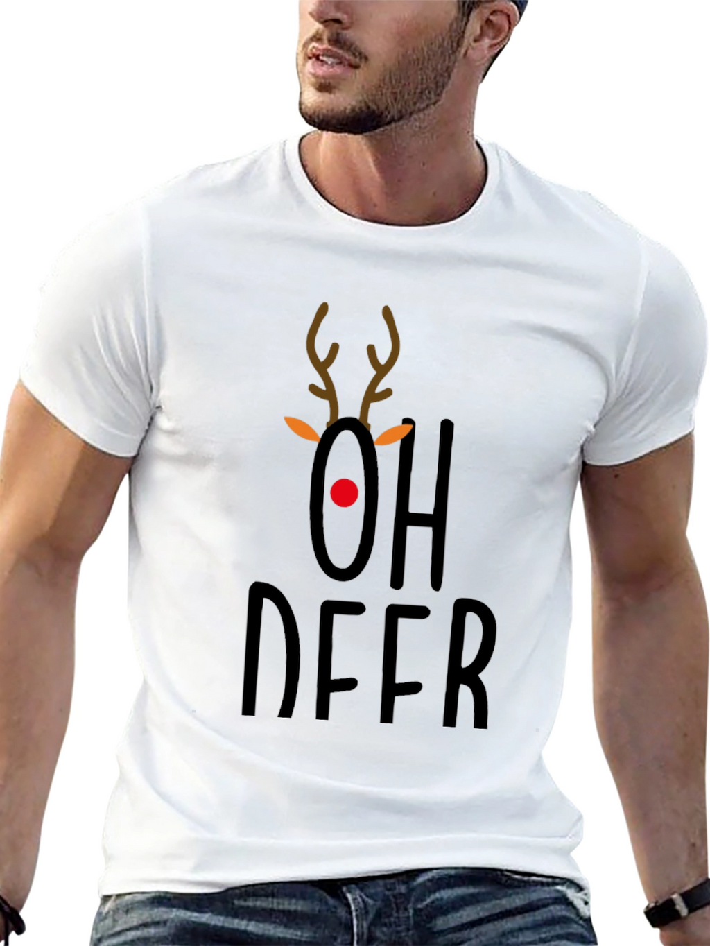 Oh Deer Reindeer Graphic T-Shirt