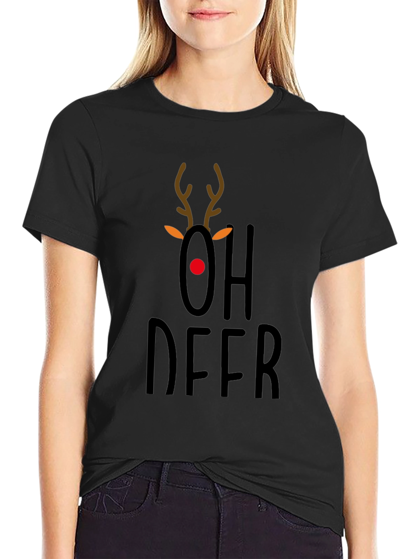 Oh Deer Reindeer Graphic T-Shirt