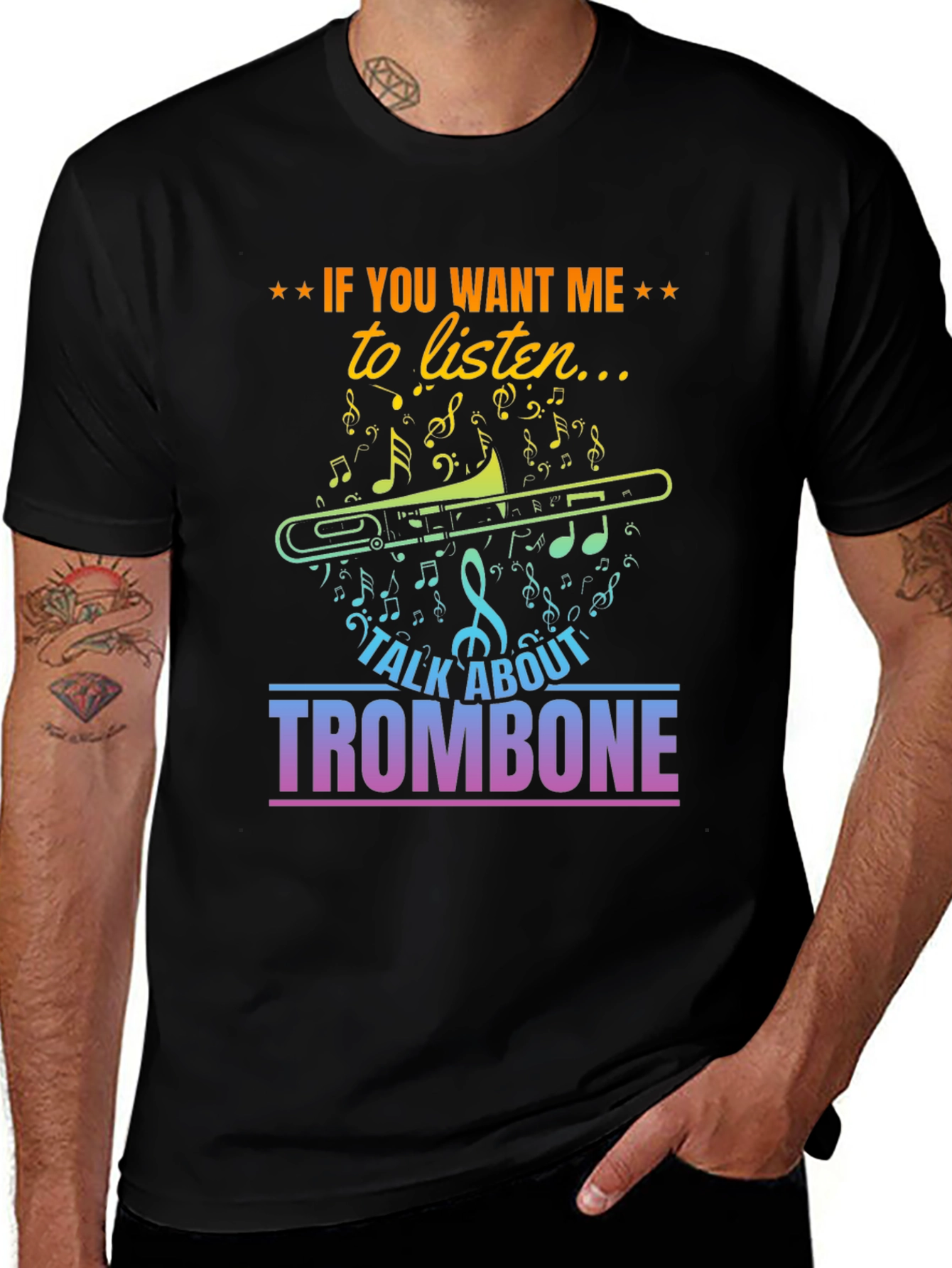 Talk Trombone Music T-Shirt - Listener Edition