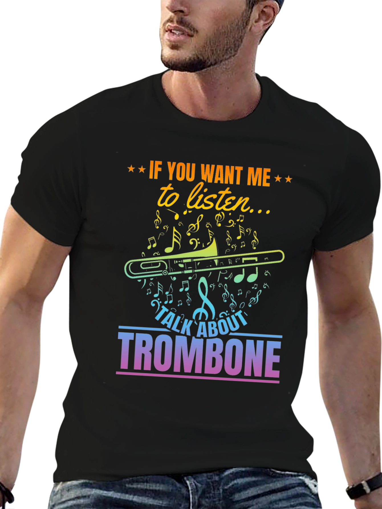 Talk Trombone Music T-Shirt - Listener Edition