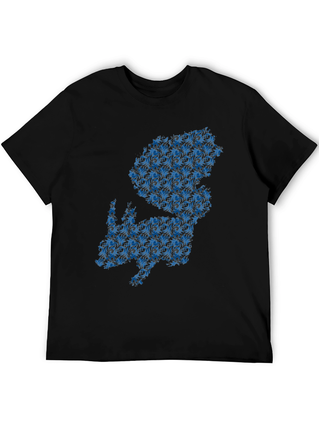 Floral Squirrel Graphic T-Shirt - Mens Black Tee
