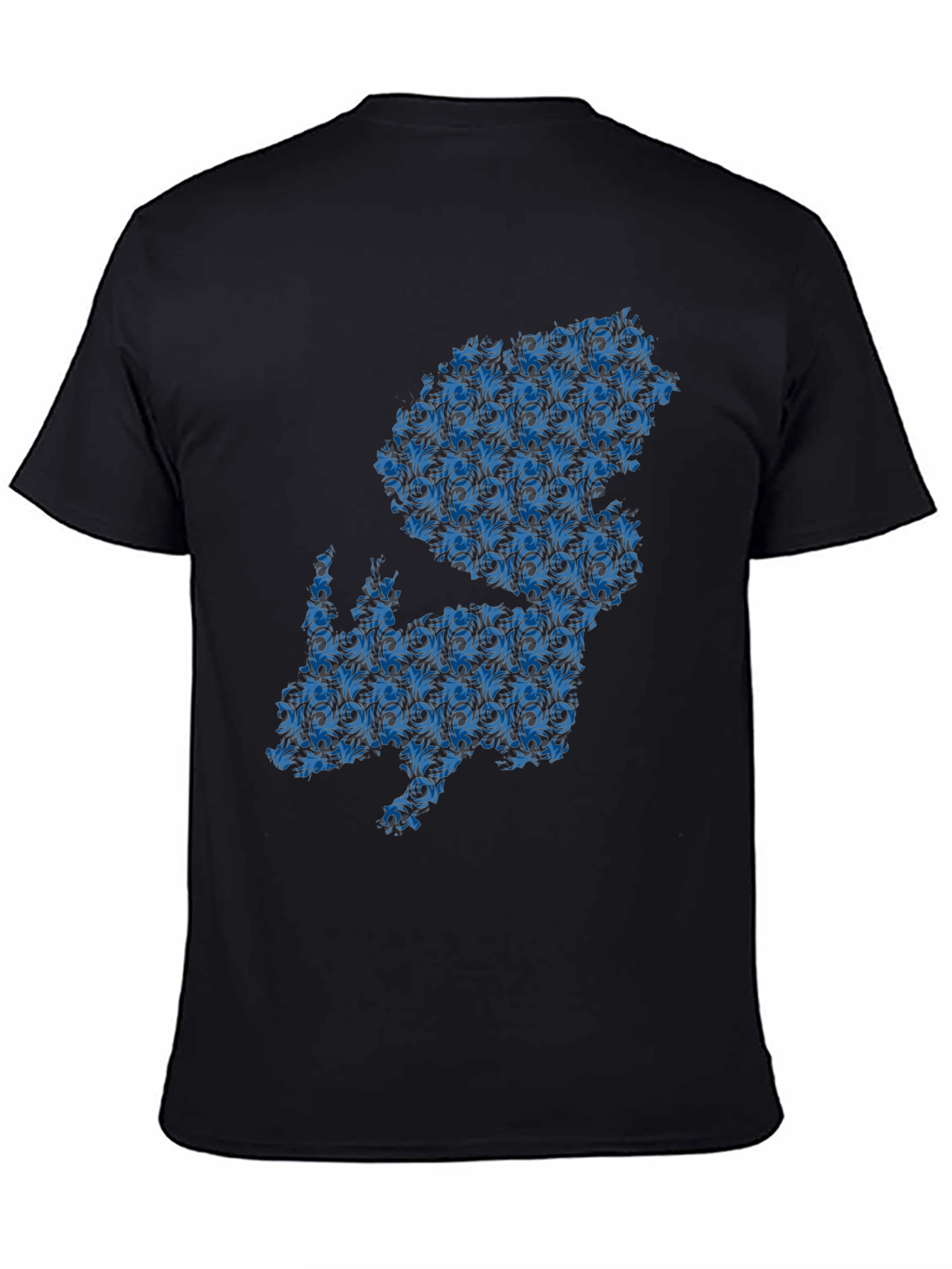 Floral Squirrel Graphic T-Shirt - Mens Black Tee
