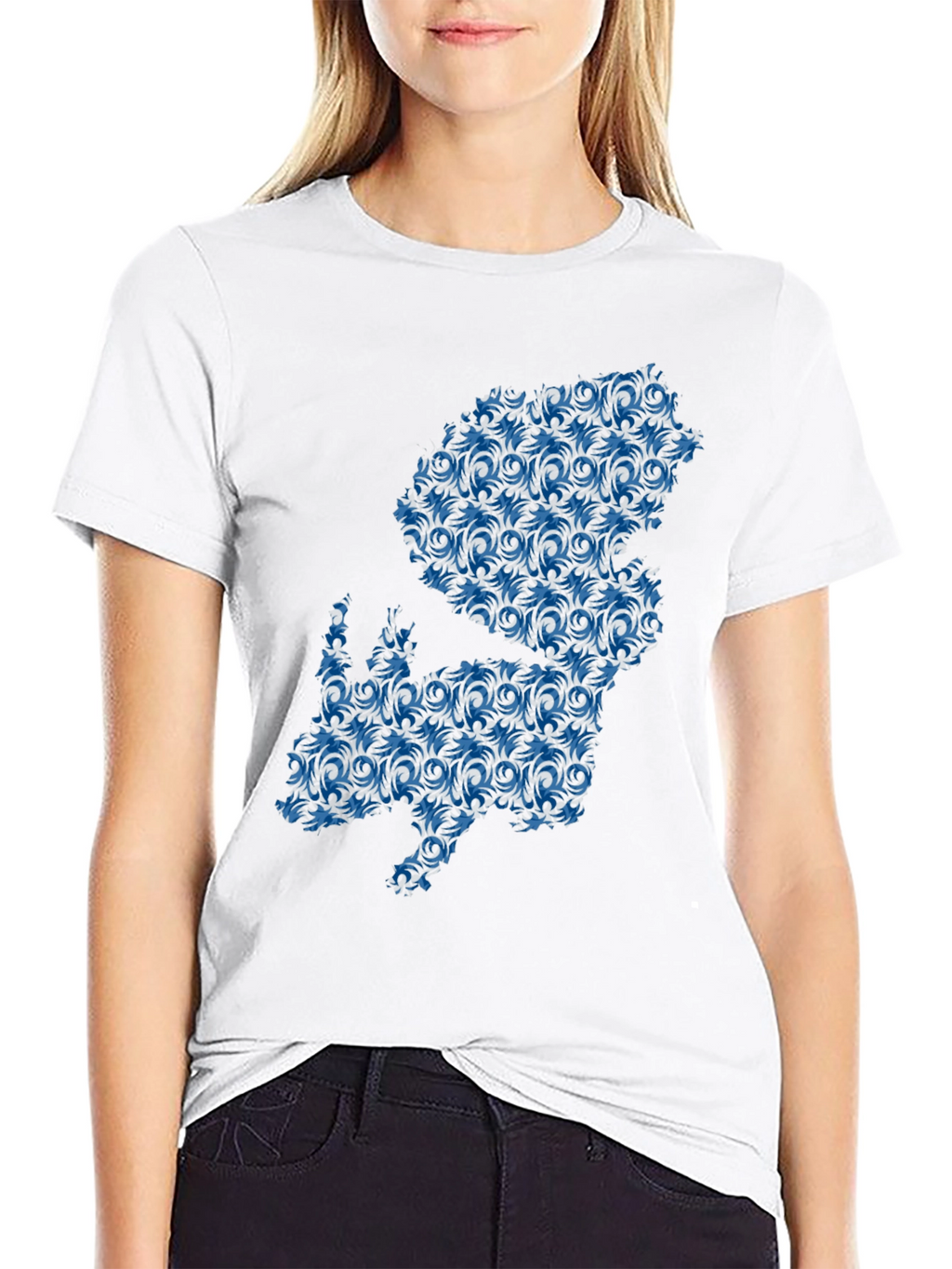 Floral Squirrel Graphic T-Shirt - Mens Black Tee