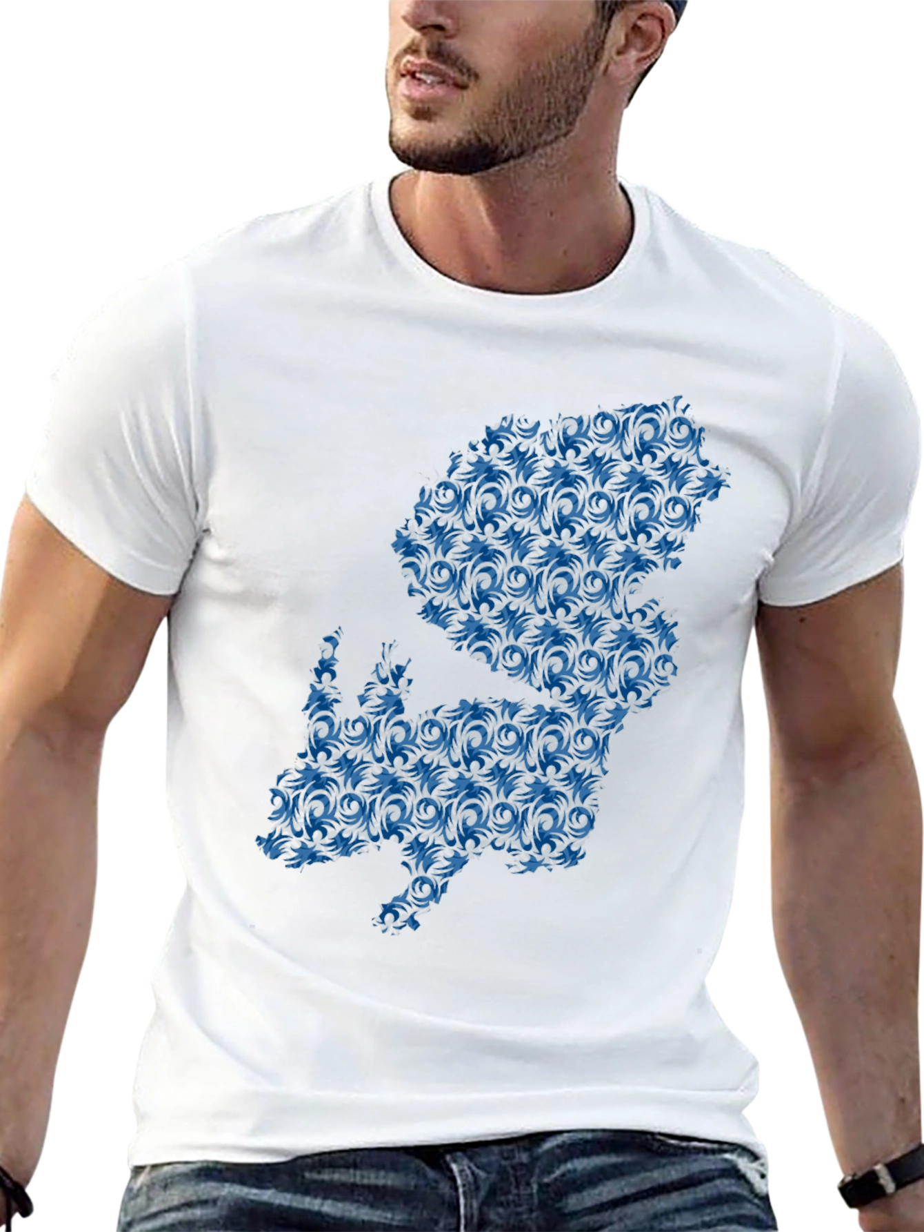 Floral Squirrel Graphic T-Shirt - Mens Black Tee