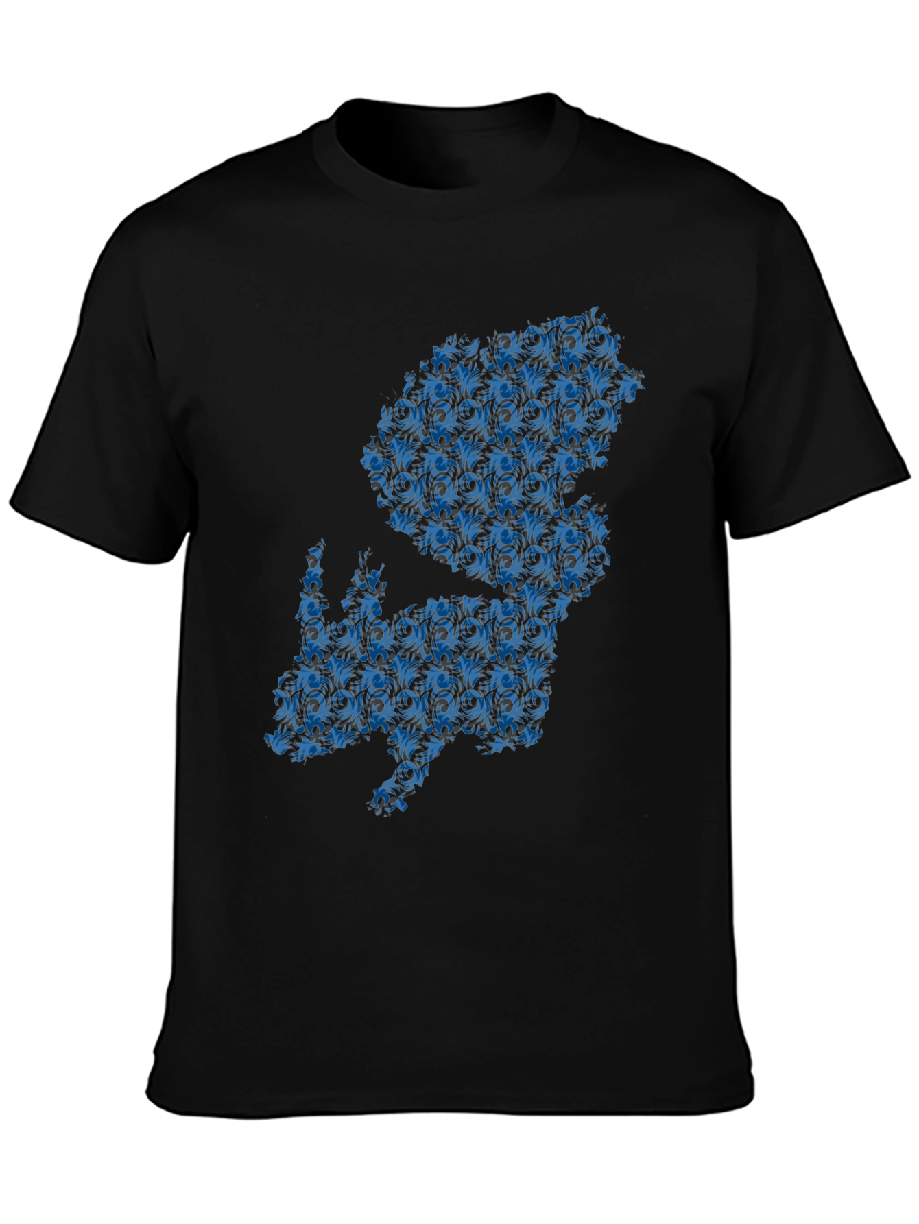 Floral Squirrel Graphic T-Shirt - Mens Black Tee