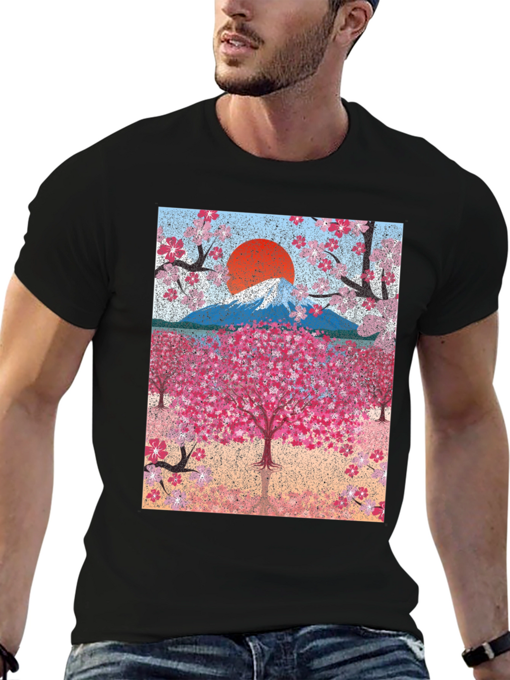Cherry Blossom Mountain Graphic Tee