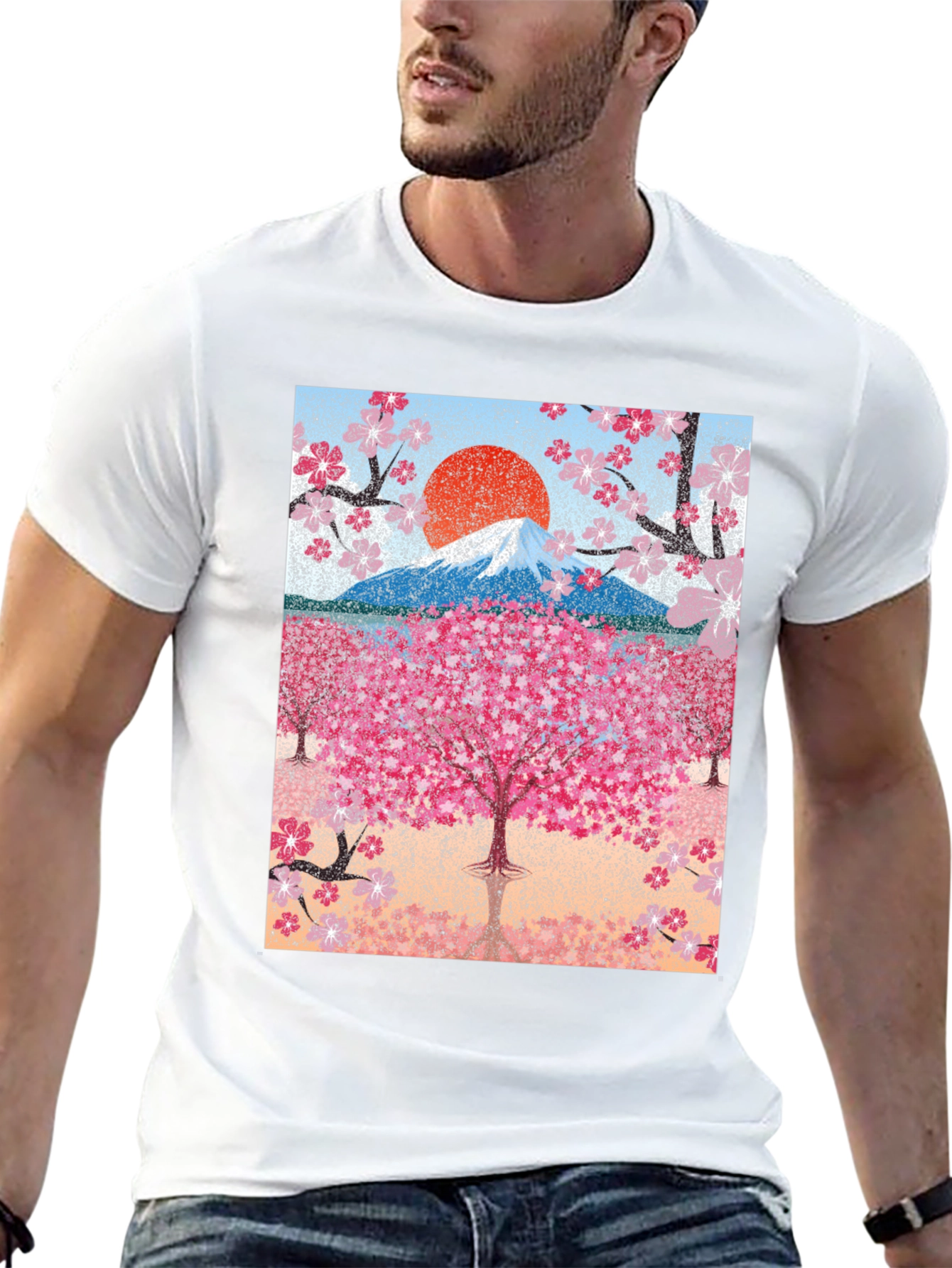 Cherry Blossom Mountain Graphic Tee