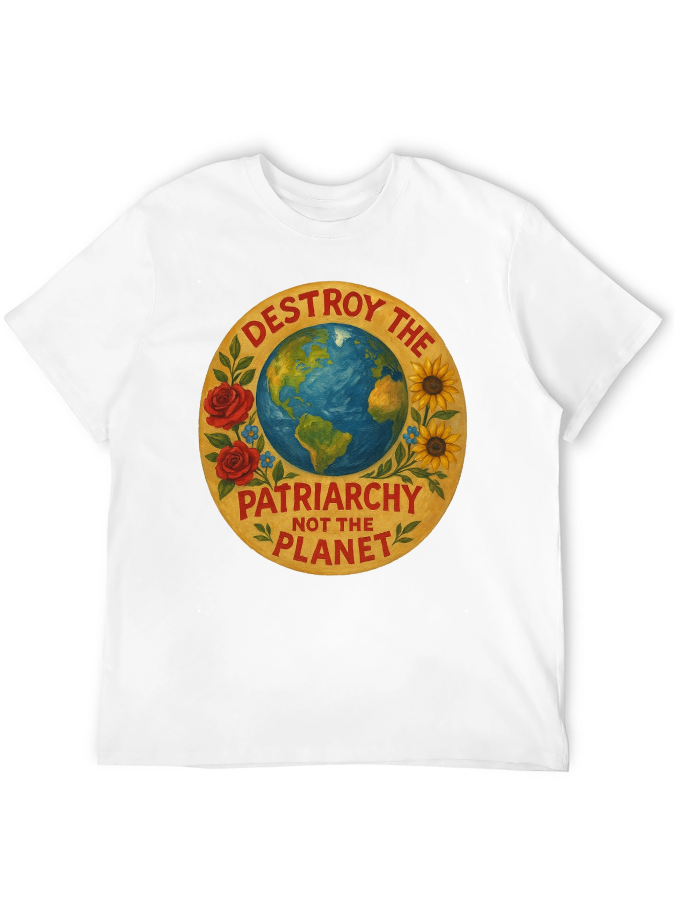 Destroy Patriarchy Planet Earth Graphic Tee