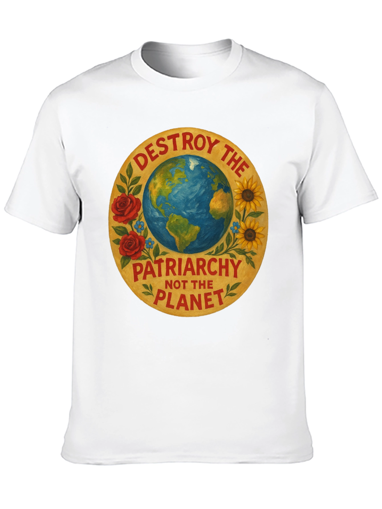 Destroy Patriarchy Planet Earth Graphic Tee