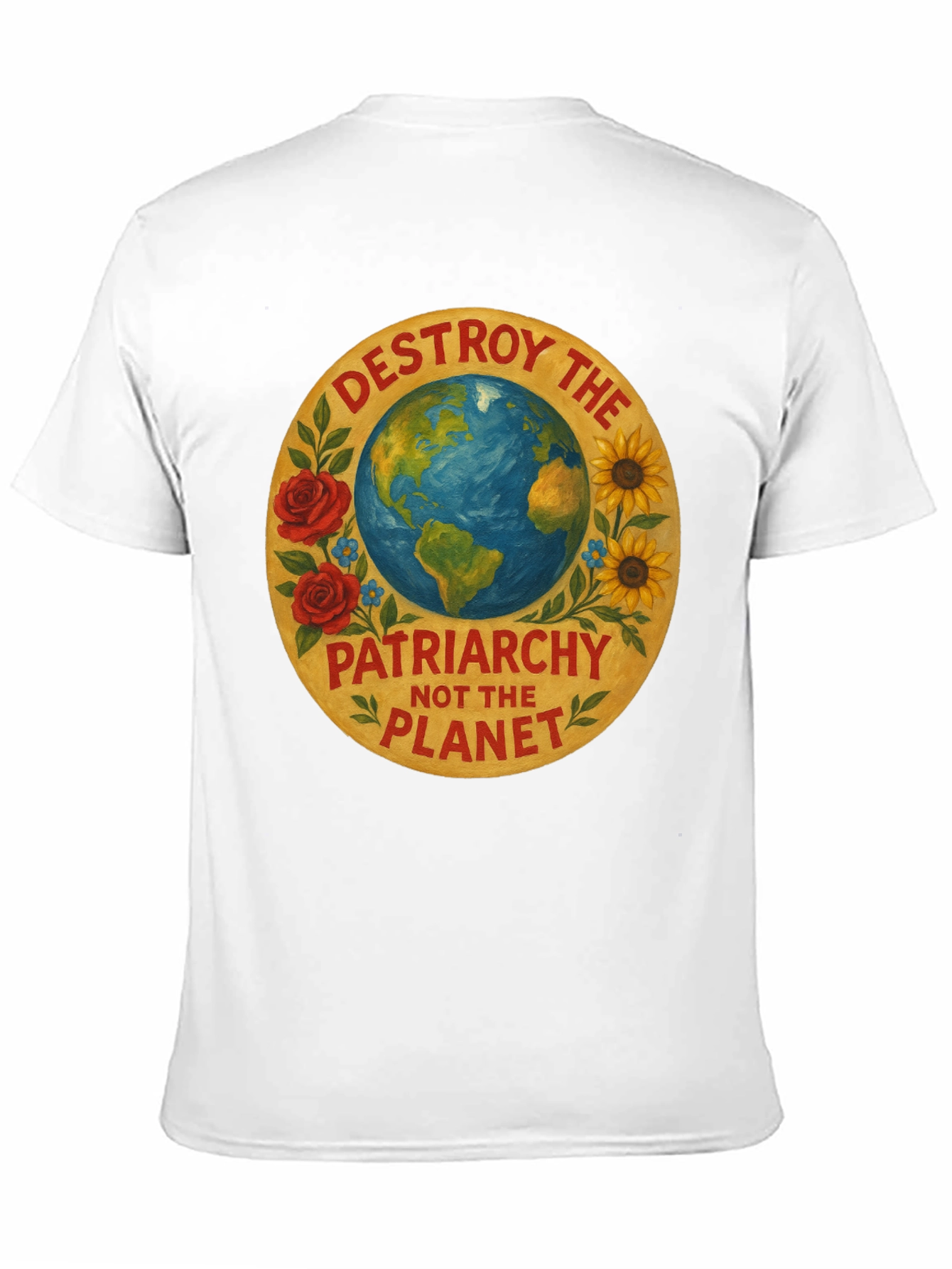 Destroy Patriarchy Planet Earth Graphic Tee